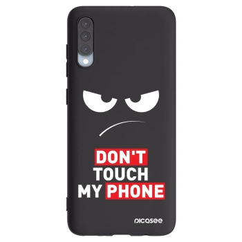 Picasee husă neagră din silicon pentru Samsung Galaxy A70 A705F - Angry Eyes - Transparent