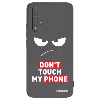 Picasee husă neagră din silicon pentru Huawei Nova 5T - Angry Eyes - Transparent