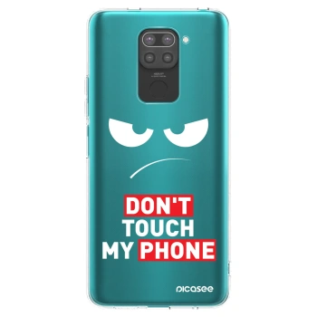 Picasee husă neagră din silicon pentru Xiaomi Redmi Note 9 - Angry Eyes - Transparent