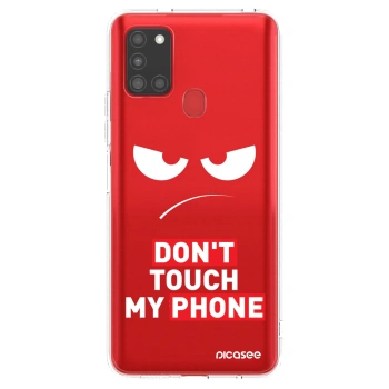 Picasee husă transparentă din silicon pentru Samsung Galaxy A21s - Angry Eyes - Transparent