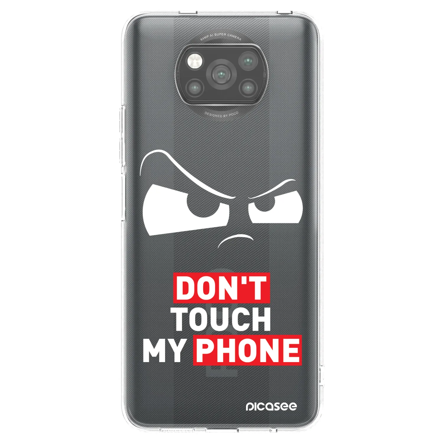 Picasee husă neagră din silicon pentru Xiaomi Poco X3 Pro - Cloudy Eye - Transparent