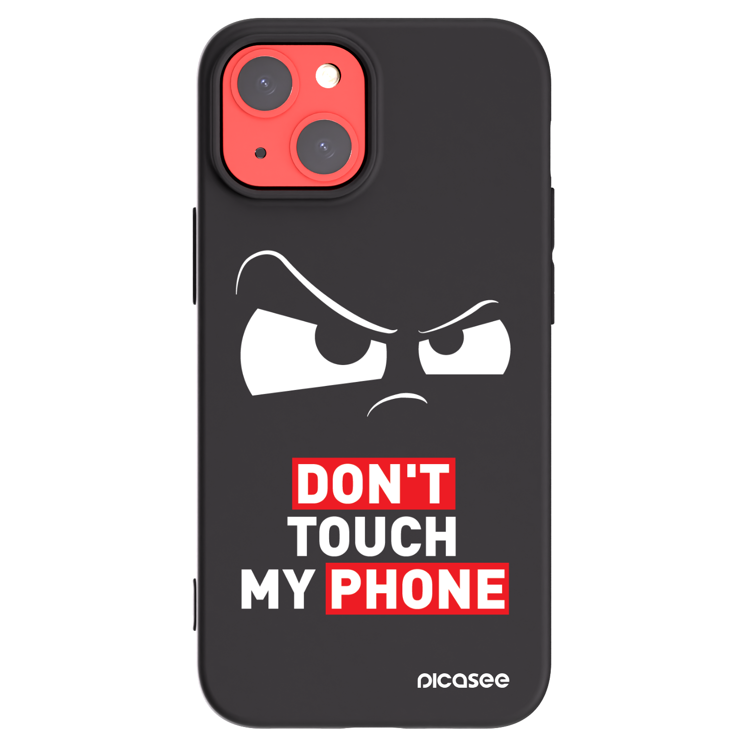 Picasee husă neagră din silicon pentru Apple iPhone 13 mini - Cloudy Eye - Transparent