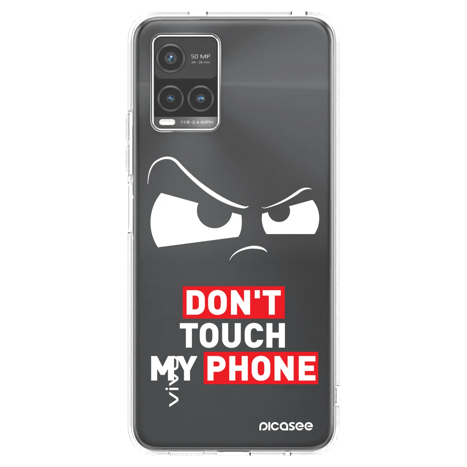 Picasee husă transparentă din silicon pentru Vivo Y33s - Cloudy Eye - Transparent