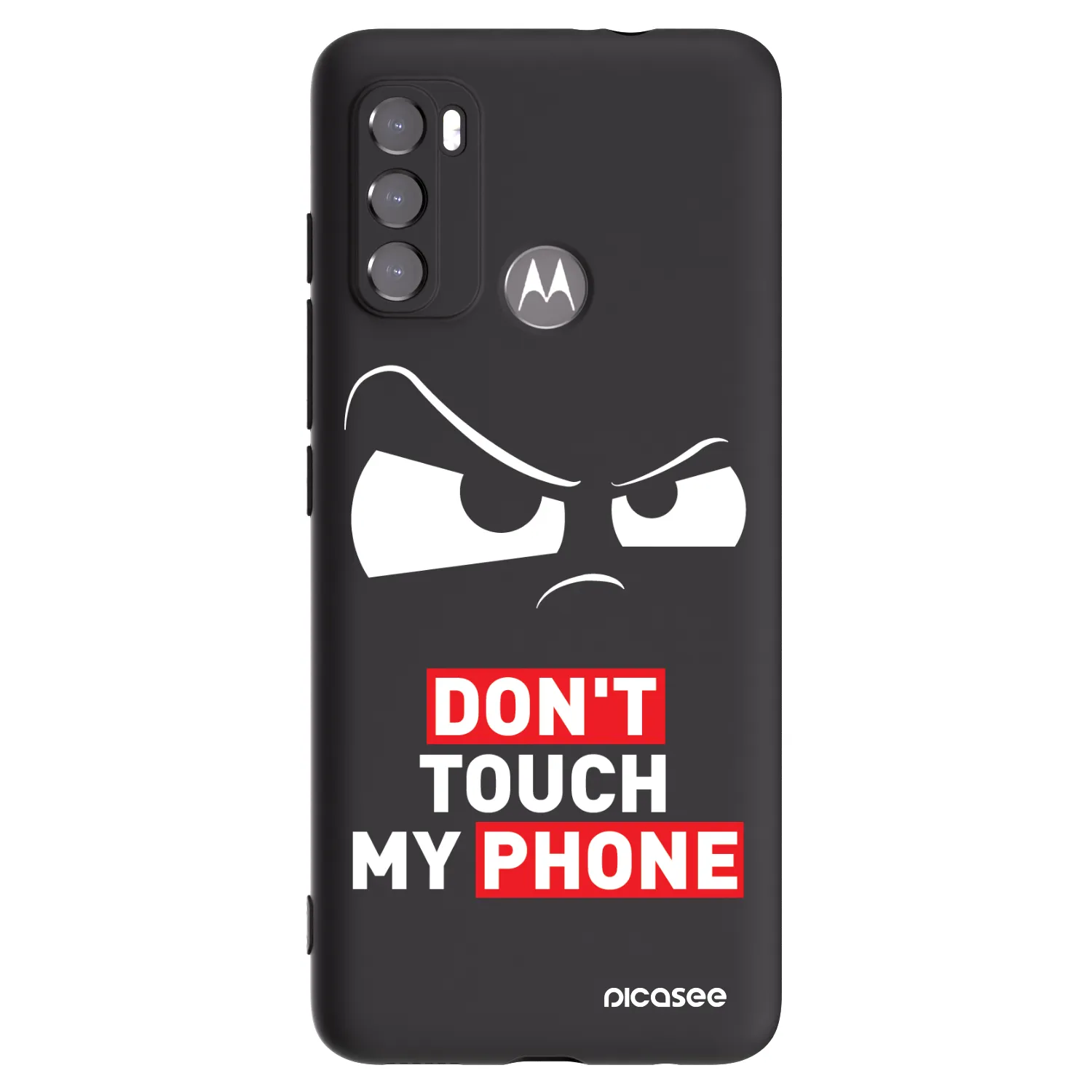 Picasee husă neagră din silicon pentru Motorola Moto G60 - Cloudy Eye - Transparent