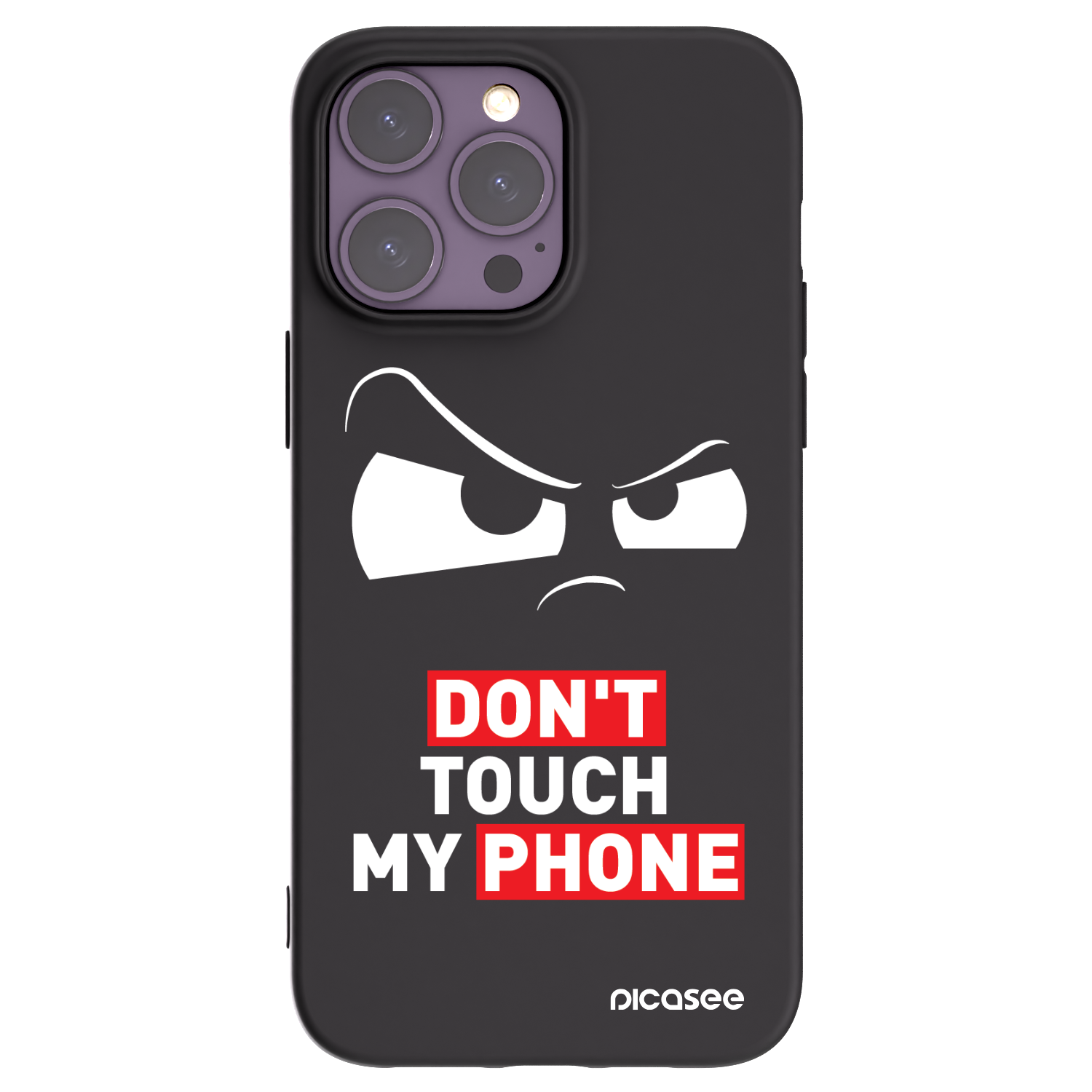 Picasee husă neagră din silicon pentru Apple iPhone 14 Pro Max - Cloudy Eye - Transparent