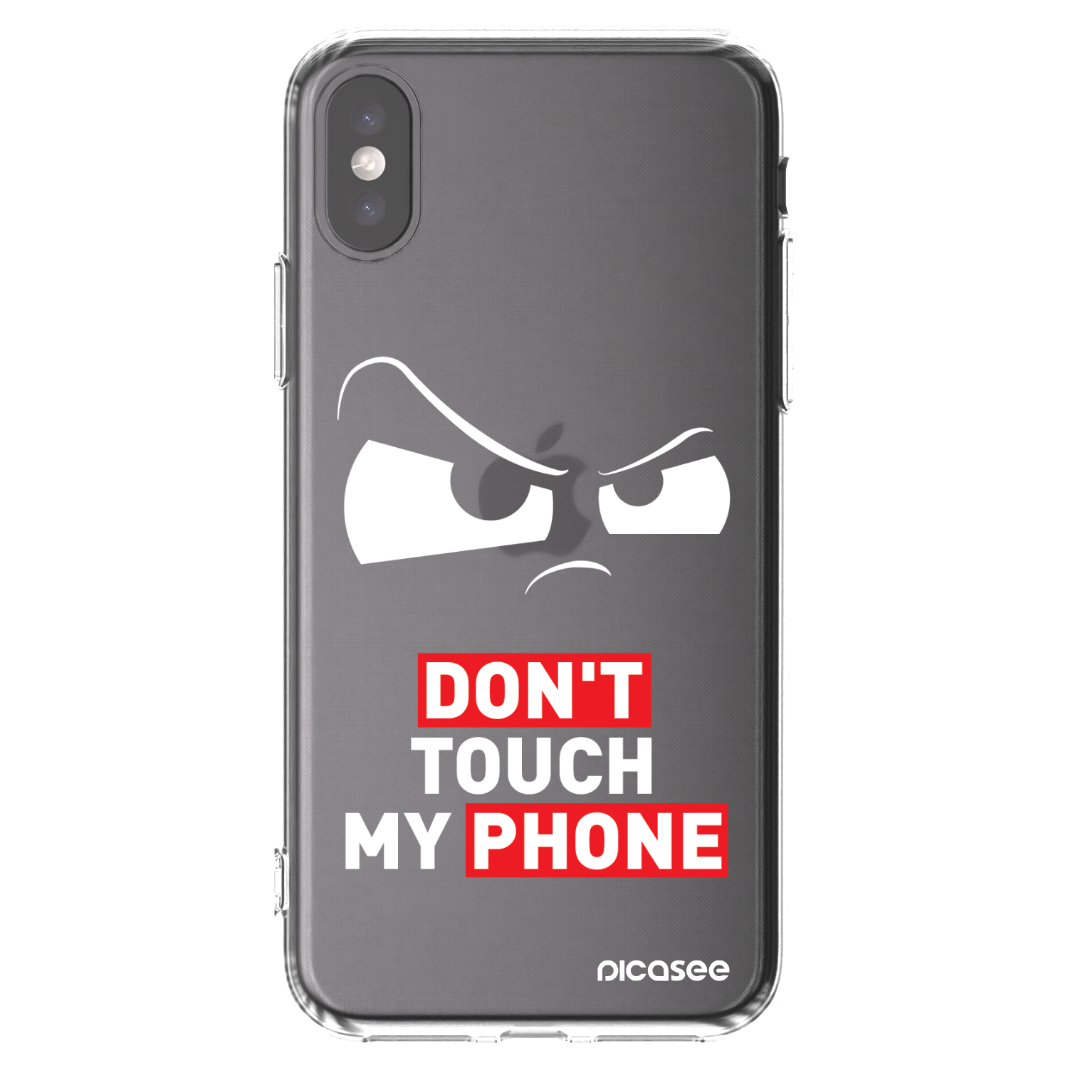 Picasee husă transparentă din silicon pentru Apple iPhone X/XS - Cloudy Eye - Transparent