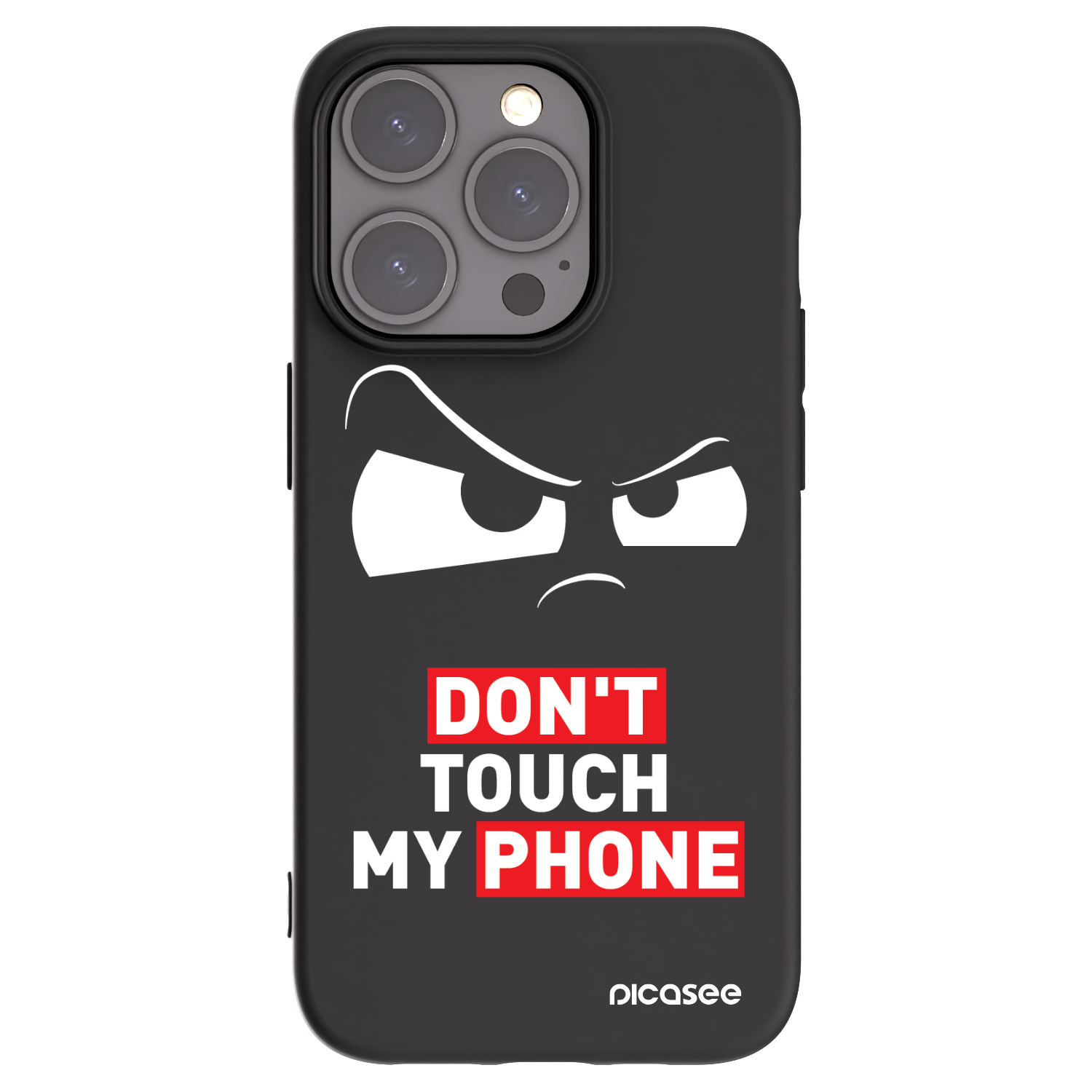 Picasee husă neagră din silicon pentru Apple iPhone 15 Pro - Cloudy Eye - Transparent