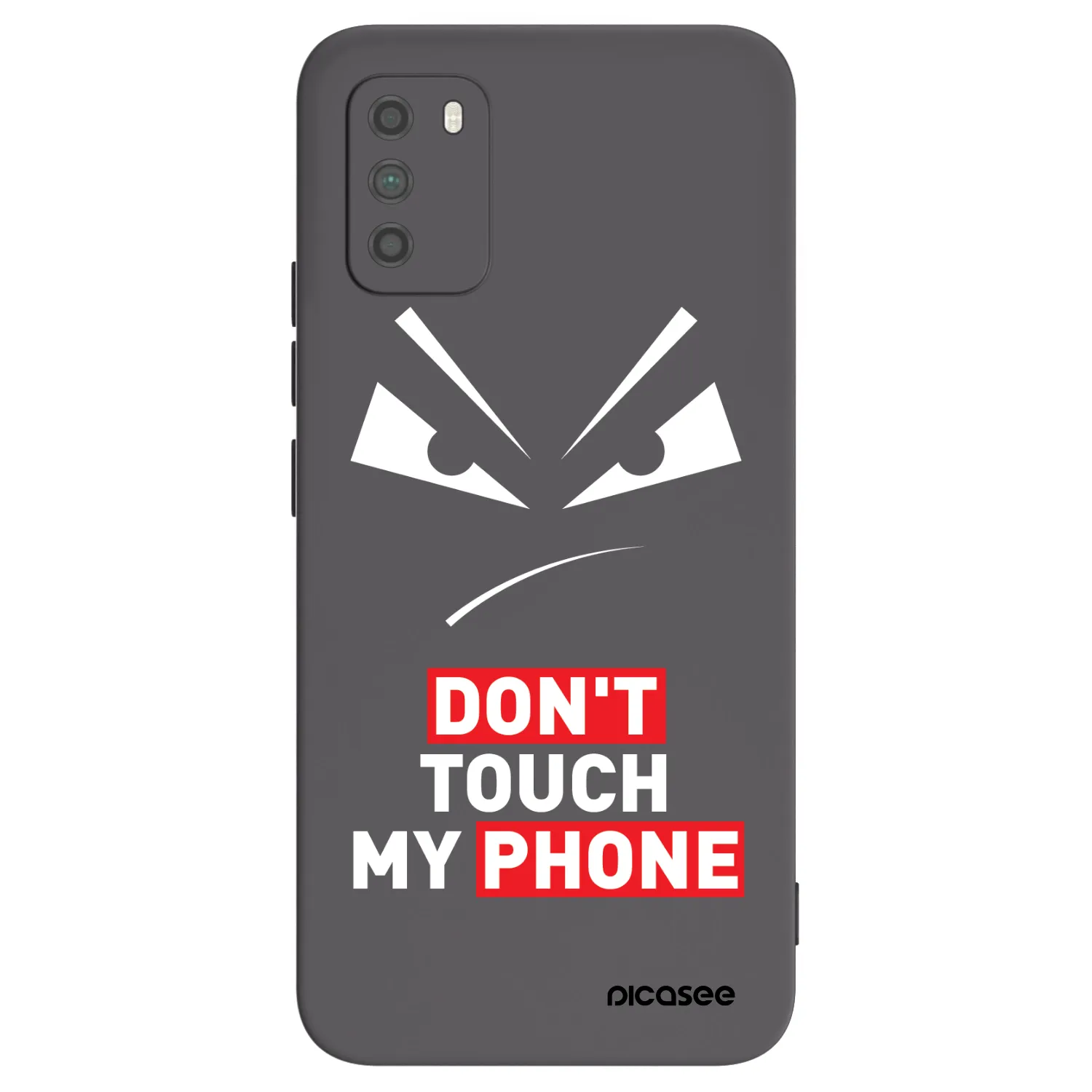 Picasee husă neagră din silicon pentru Xiaomi Poco M3 - Evil Eye - Transparent