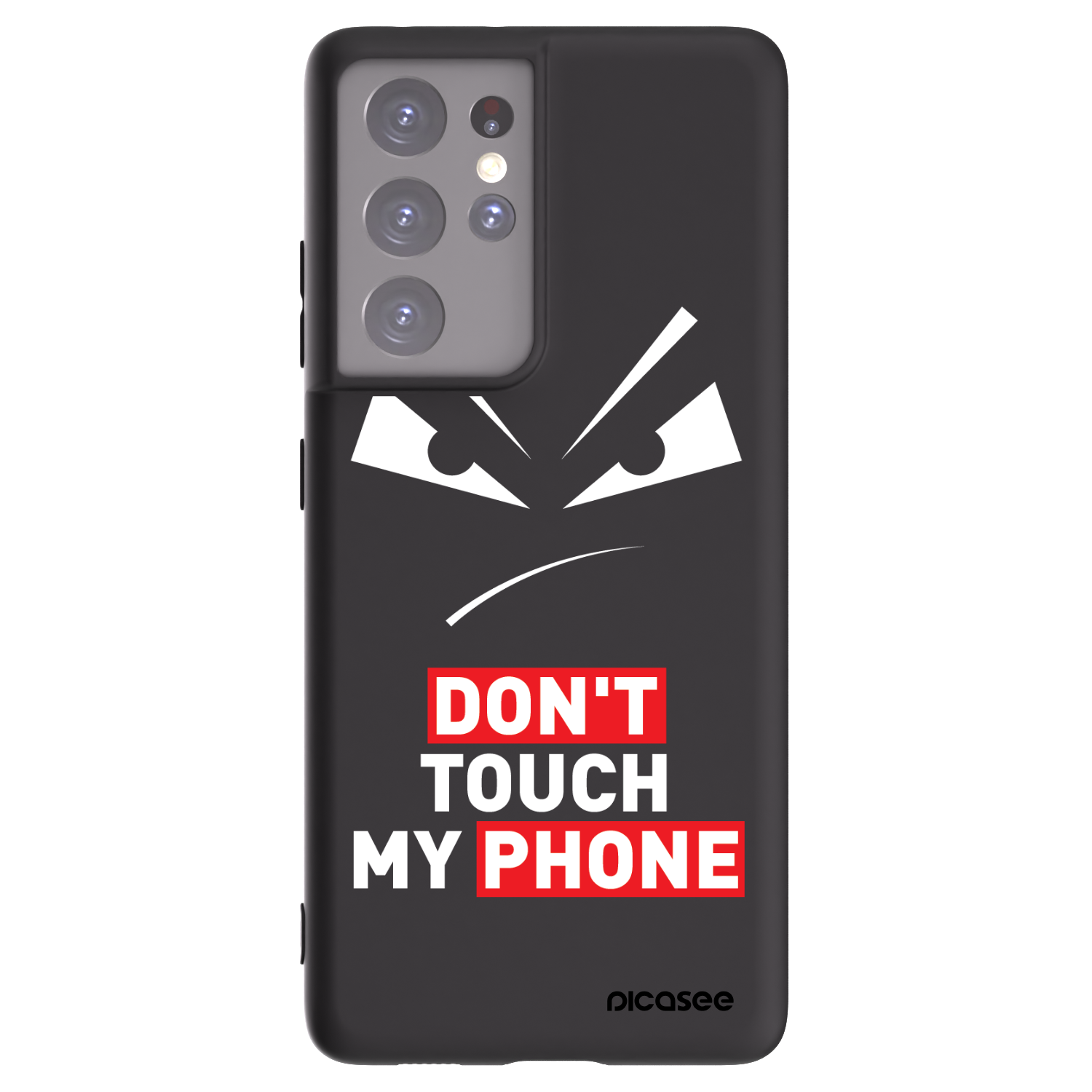 Picasee husă neagră din silicon pentru Samsung Galaxy S21 Ultra 5G G998B - Evil Eye - Transparent