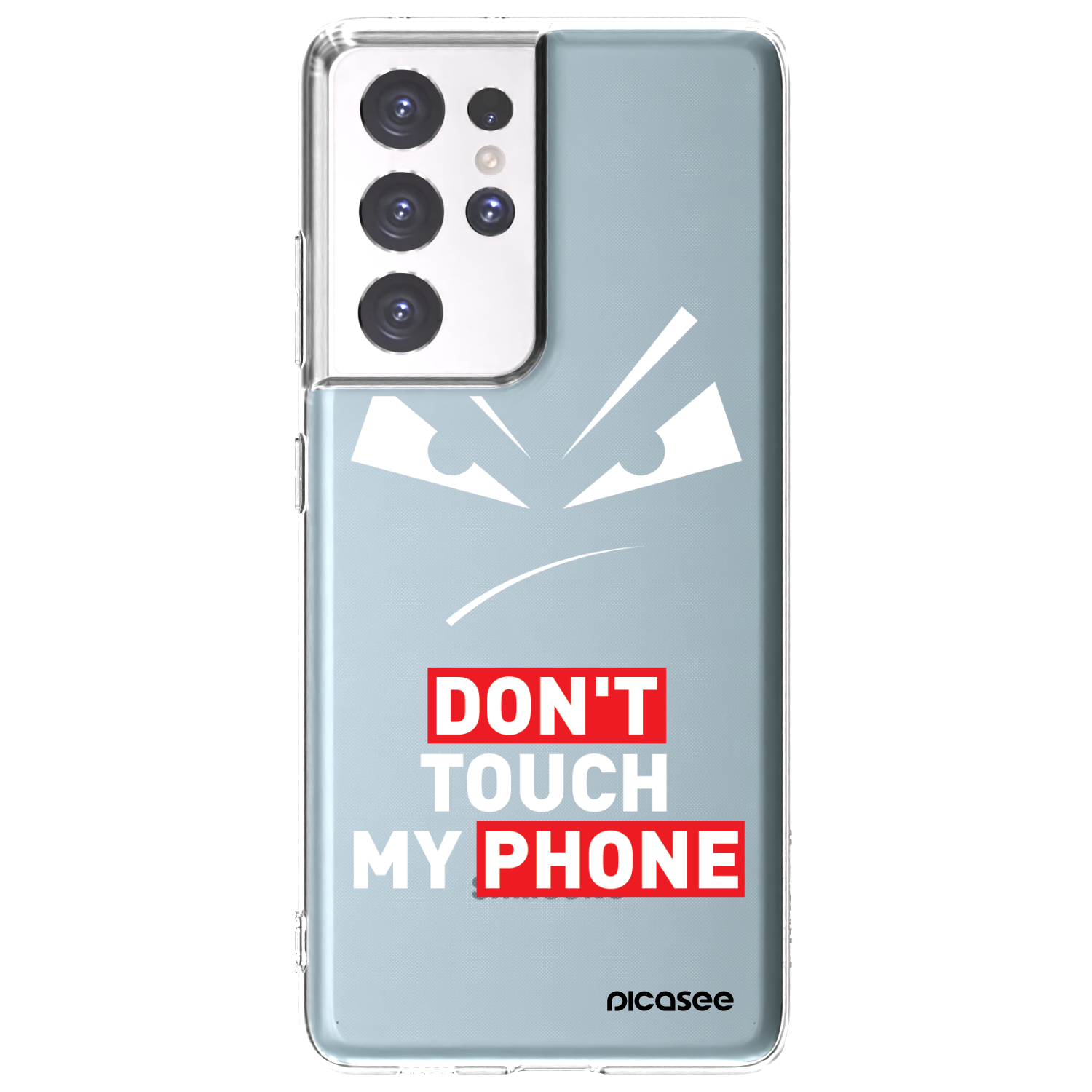 Picasee husă transparentă din silicon pentru Samsung Galaxy S21 Ultra 5G G998B - Evil Eye - Transparent