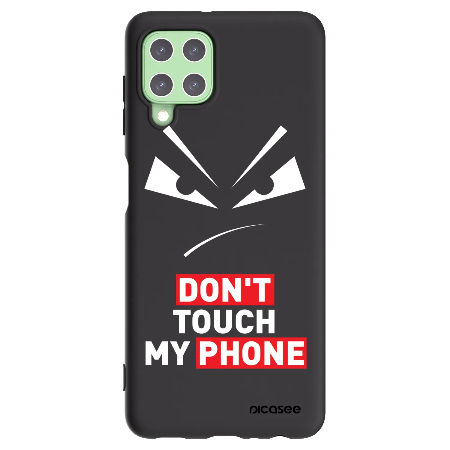 Picasee husă neagră din silicon pentru Samsung Galaxy A22 A225F 4G - Evil Eye - Transparent