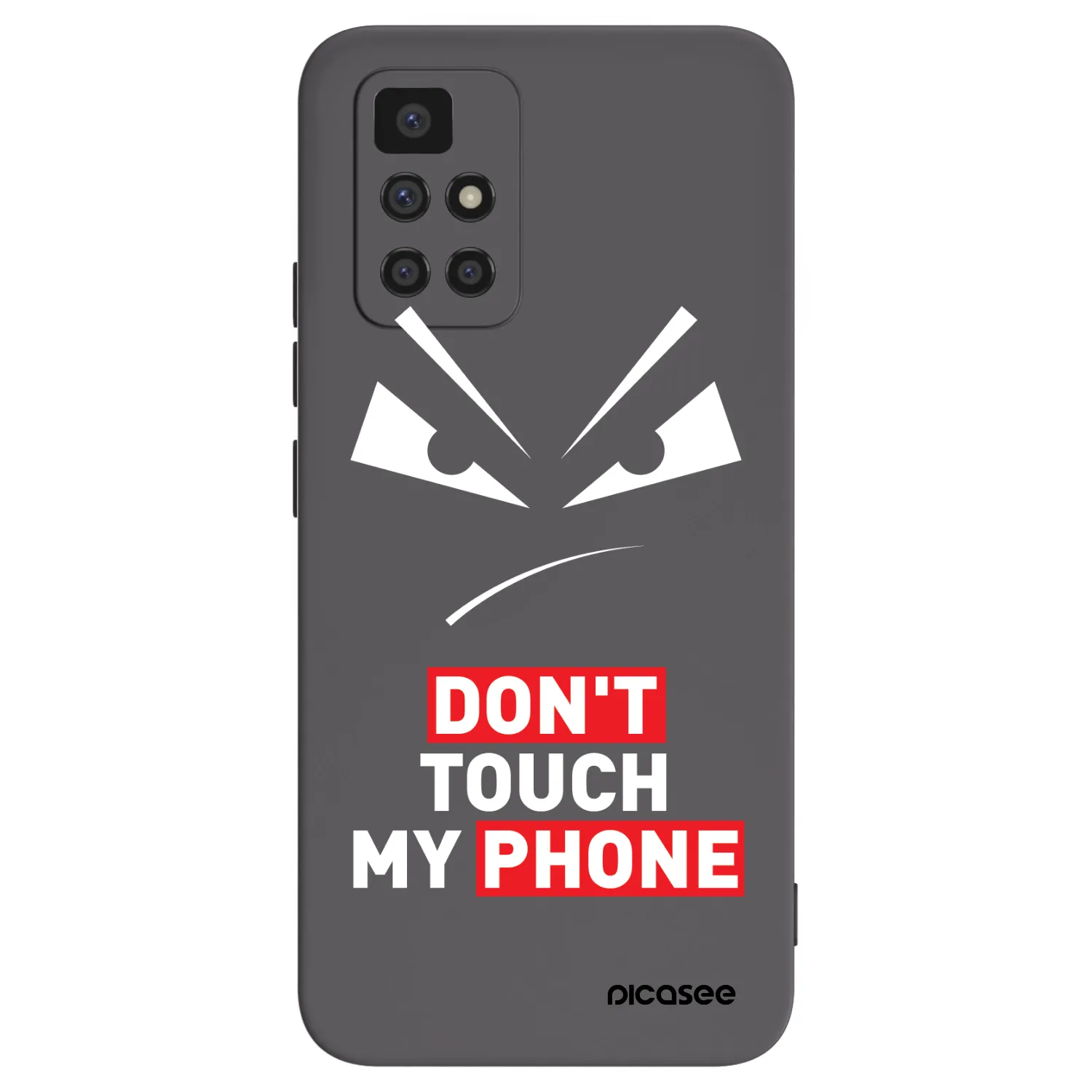 Picasee husă neagră din silicon pentru Xiaomi Redmi 10 - Evil Eye - Transparent