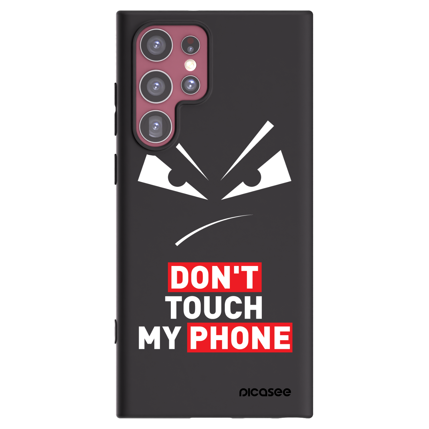 Picasee husă neagră din silicon pentru Samsung Galaxy S22 Ultra 5G - Evil Eye - Transparent