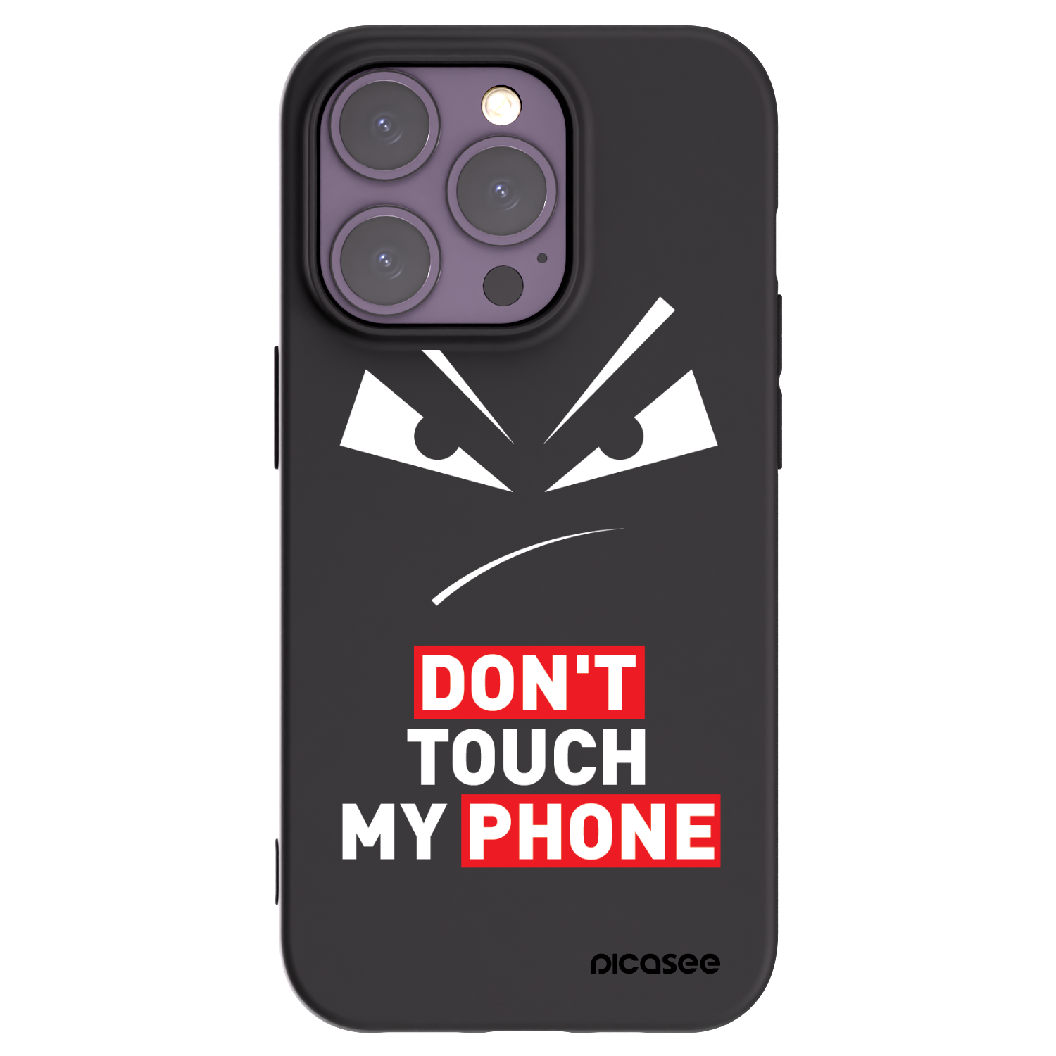 Picasee husă neagră din silicon pentru Apple iPhone 14 Pro - Evil Eye - Transparent