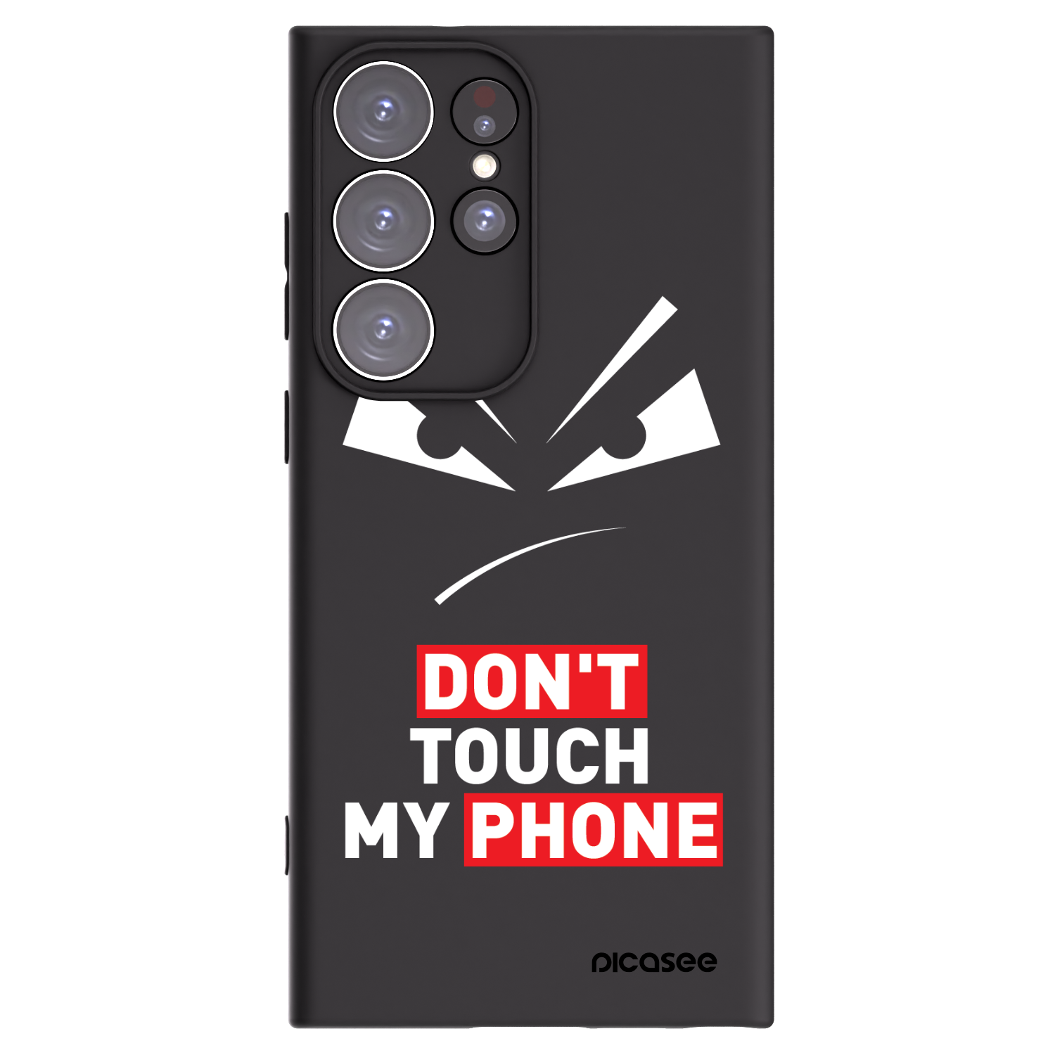 Picasee husă neagră din silicon pentru Samsung Galaxy S23 Ultra 5G - Evil Eye - Transparent