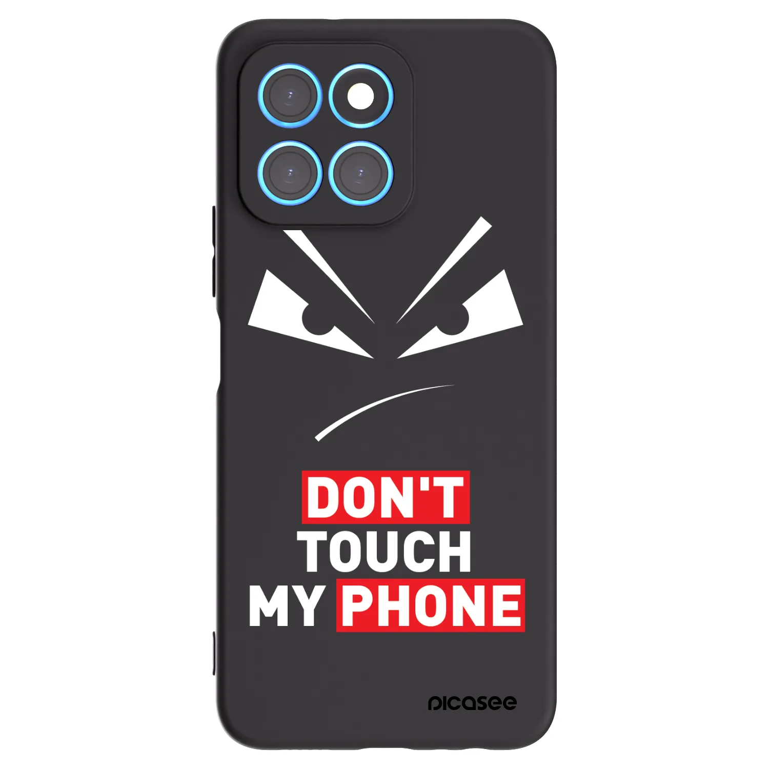 Picasee husă neagră din silicon pentru Honor X8 5G - Evil Eye - Transparent