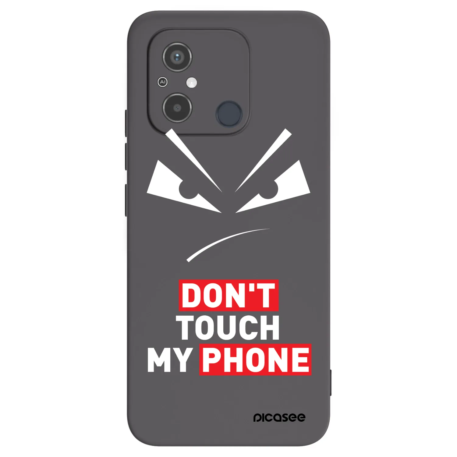 Picasee husă neagră din silicon pentru Xiaomi Redmi 12C - Evil Eye - Transparent