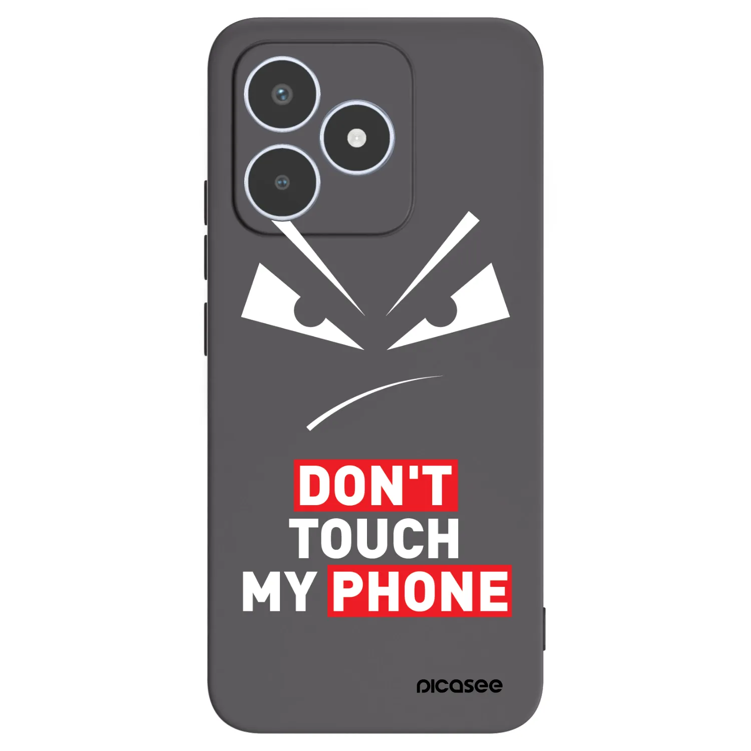 Picasee husă neagră din silicon pentru Realme C53 - Evil Eye - Transparent