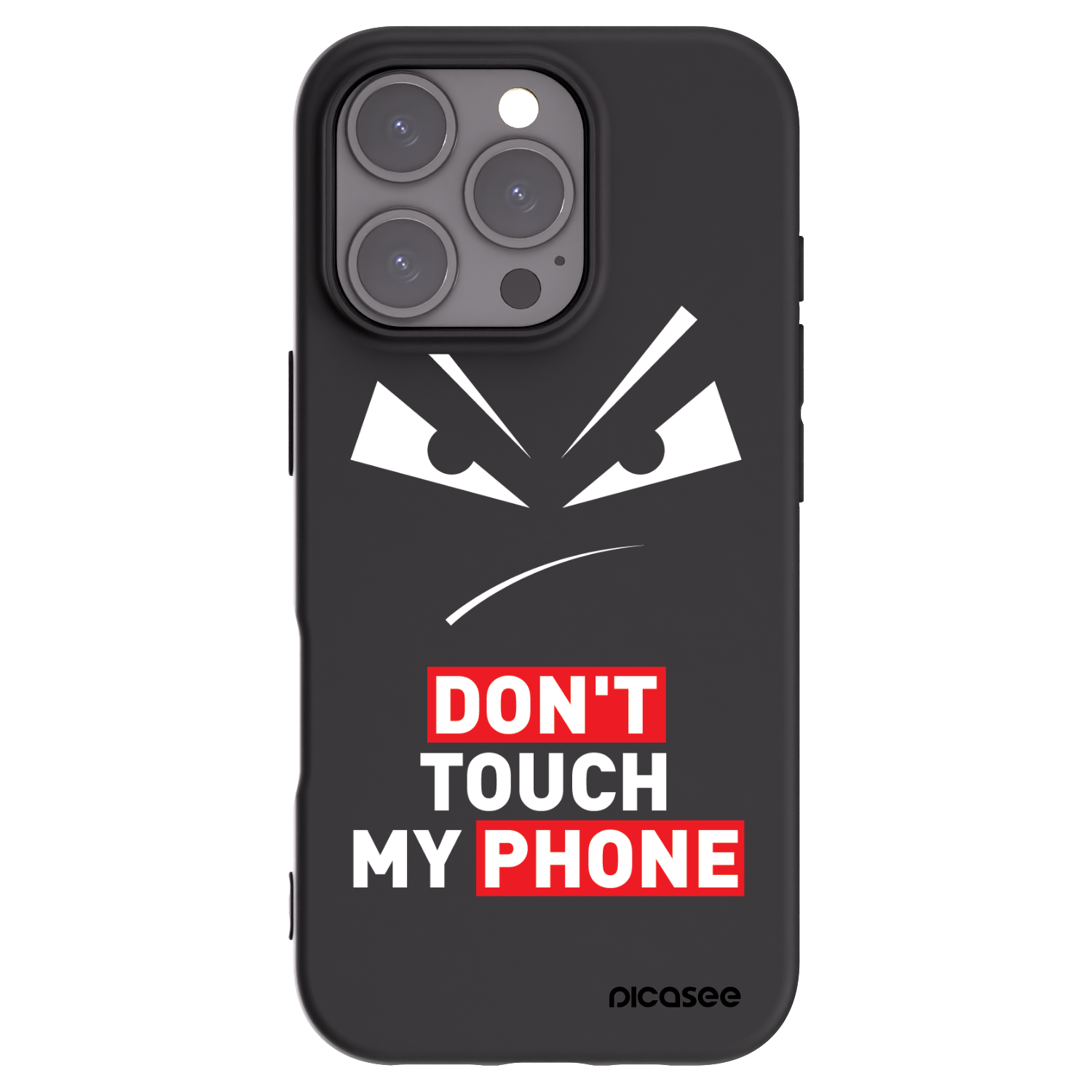 Picasee husă neagră din silicon pentru Apple iPhone 16 Pro - Evil Eye - Transparent