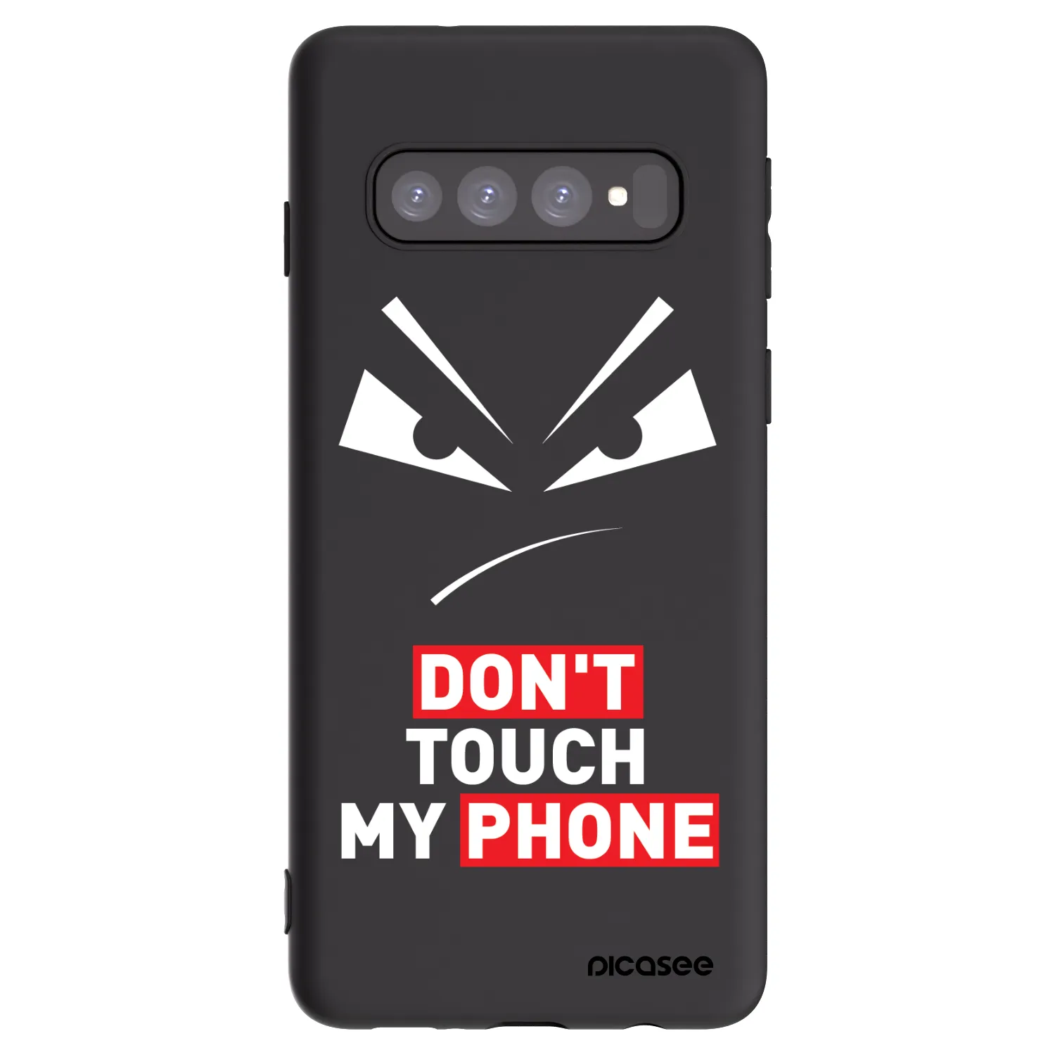 Picasee husă neagră din silicon pentru Samsung Galaxy S10 G973 - Evil Eye - Transparent