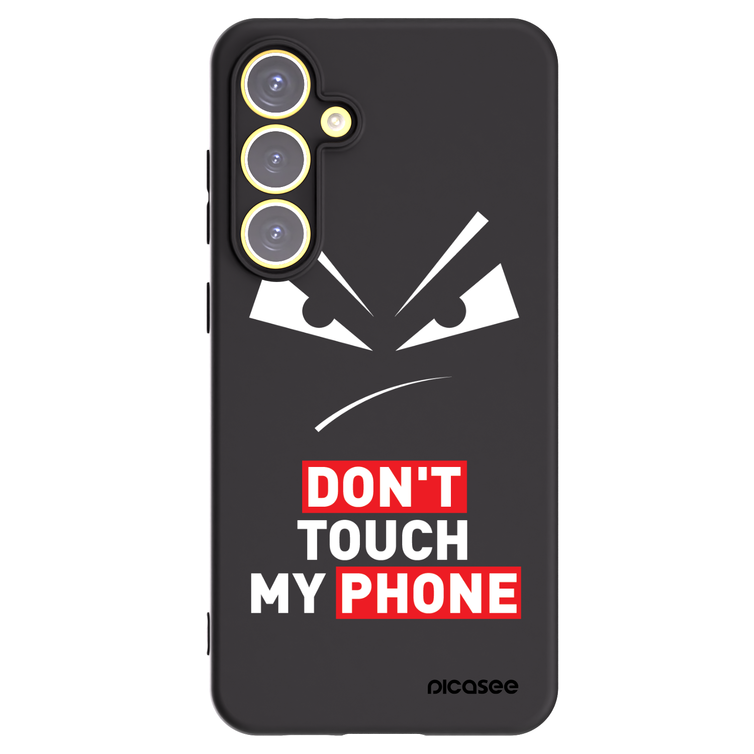 Picasee husă neagră din silicon pentru Samsung Galaxy S24 FE S721B - Evil Eye - Transparent