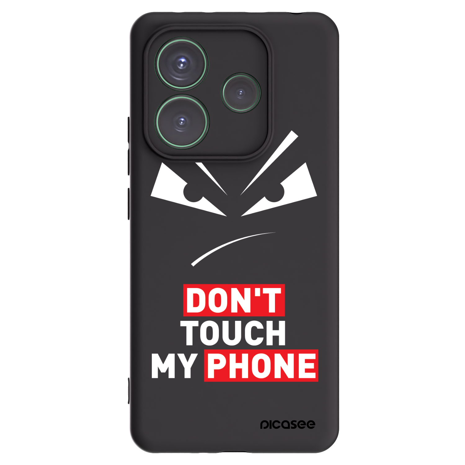 Picasee husă neagră din silicon pentru Xiaomi Redmi Note 14 5G - Evil Eye - Transparent