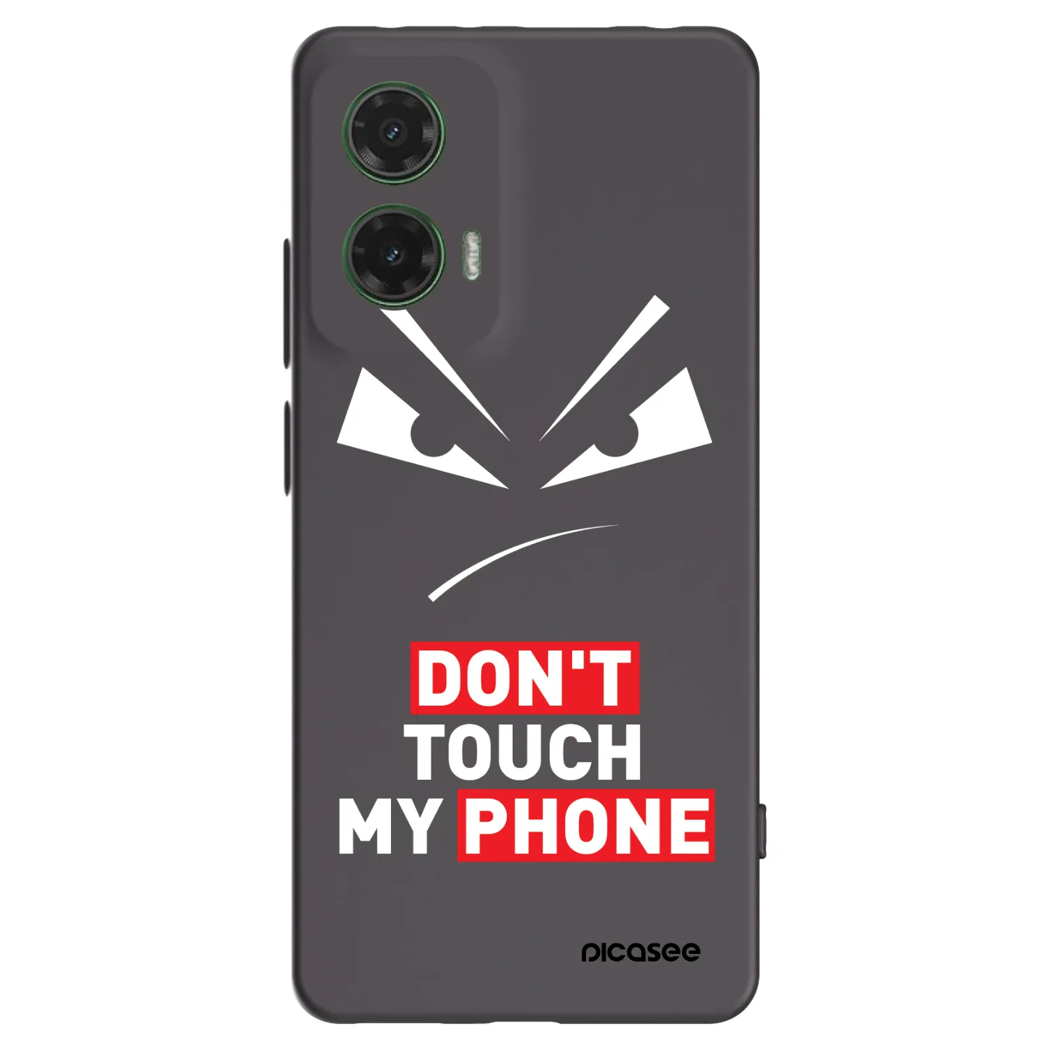 Picasee husă neagră din silicon pentru Motorola Moto G35 5G - Evil Eye - Transparent