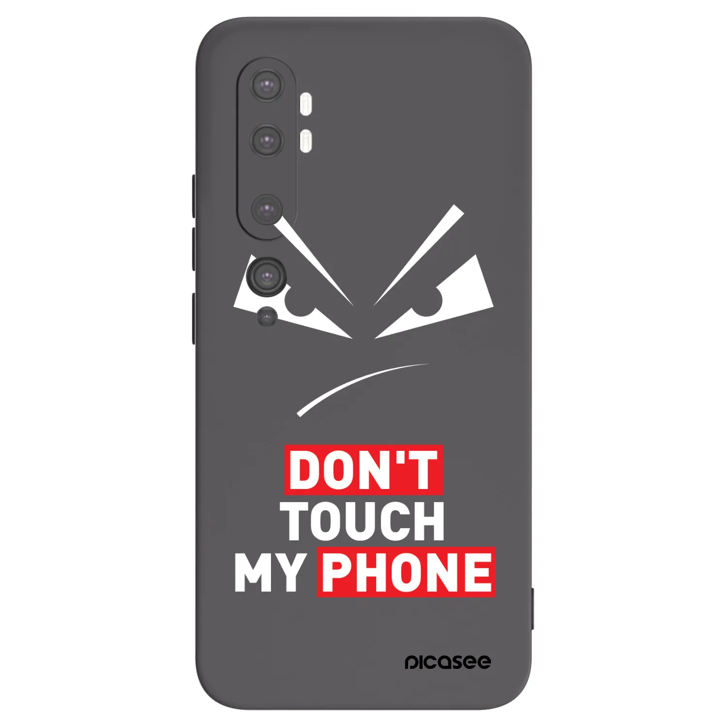 Picasee husă neagră din silicon pentru Xiaomi Mi Note 10 (Pro) - Evil Eye - Transparent