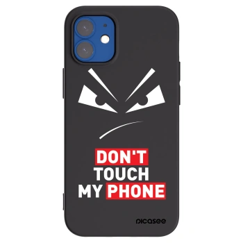 Picasee husă neagră din silicon pentru Apple iPhone 12 mini - Evil Eye - Transparent