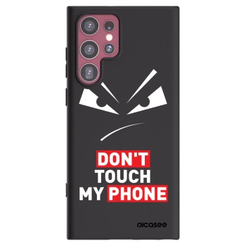 Picasee husă neagră din silicon pentru Samsung Galaxy S22 Ultra 5G - Evil Eye - Transparent