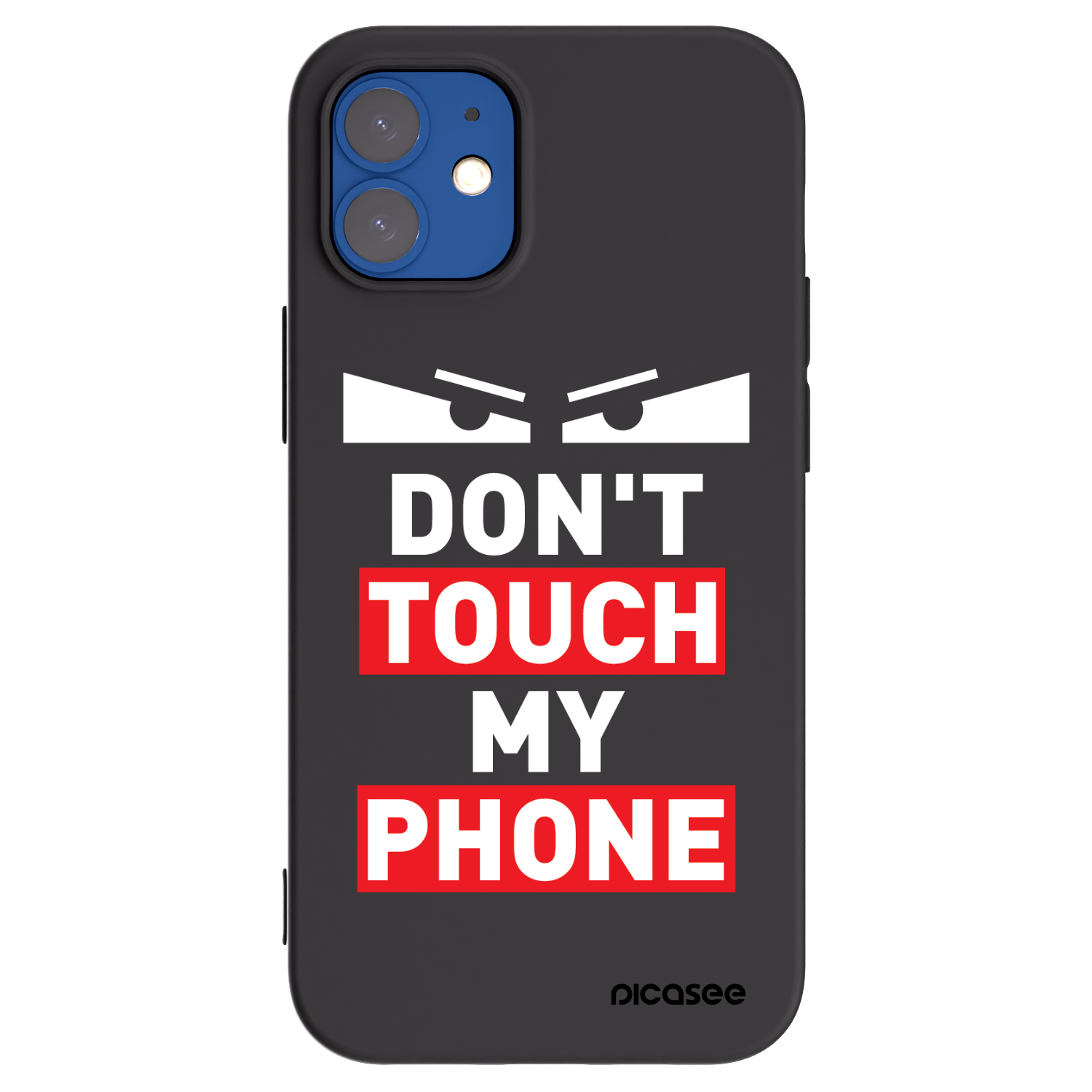 Picasee husă neagră din silicon pentru Apple iPhone 12 mini - Shadow Eye - Transparent