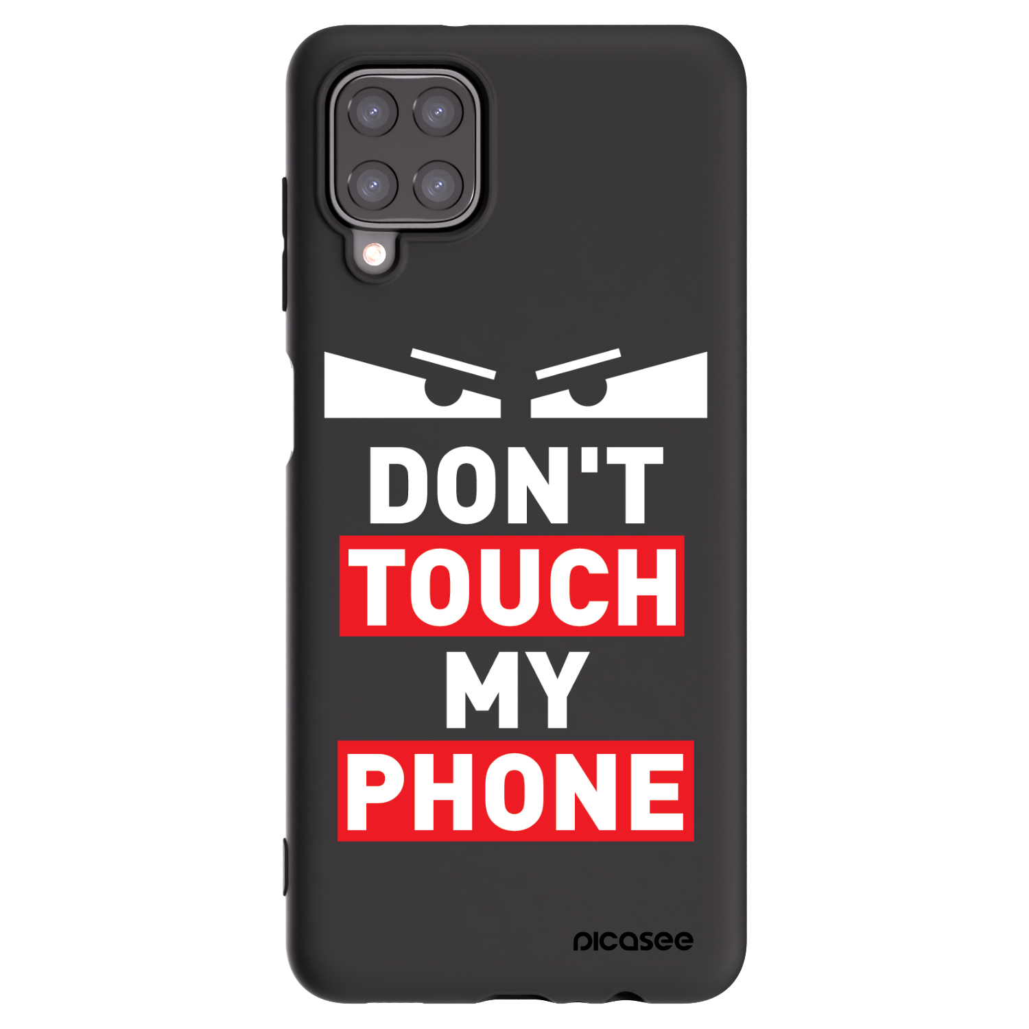 Picasee husă neagră din silicon pentru Samsung Galaxy A12 A125F - Shadow Eye - Transparent