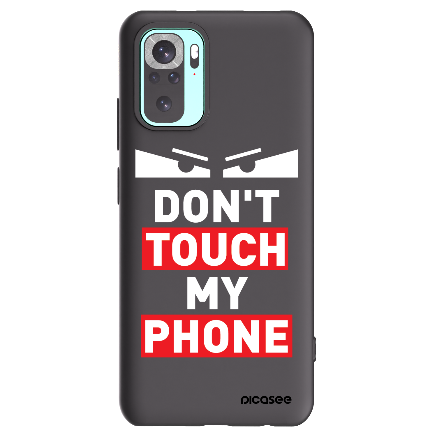 Picasee husă neagră din silicon pentru Xiaomi Redmi Note 10 Pro - Shadow Eye - Transparent