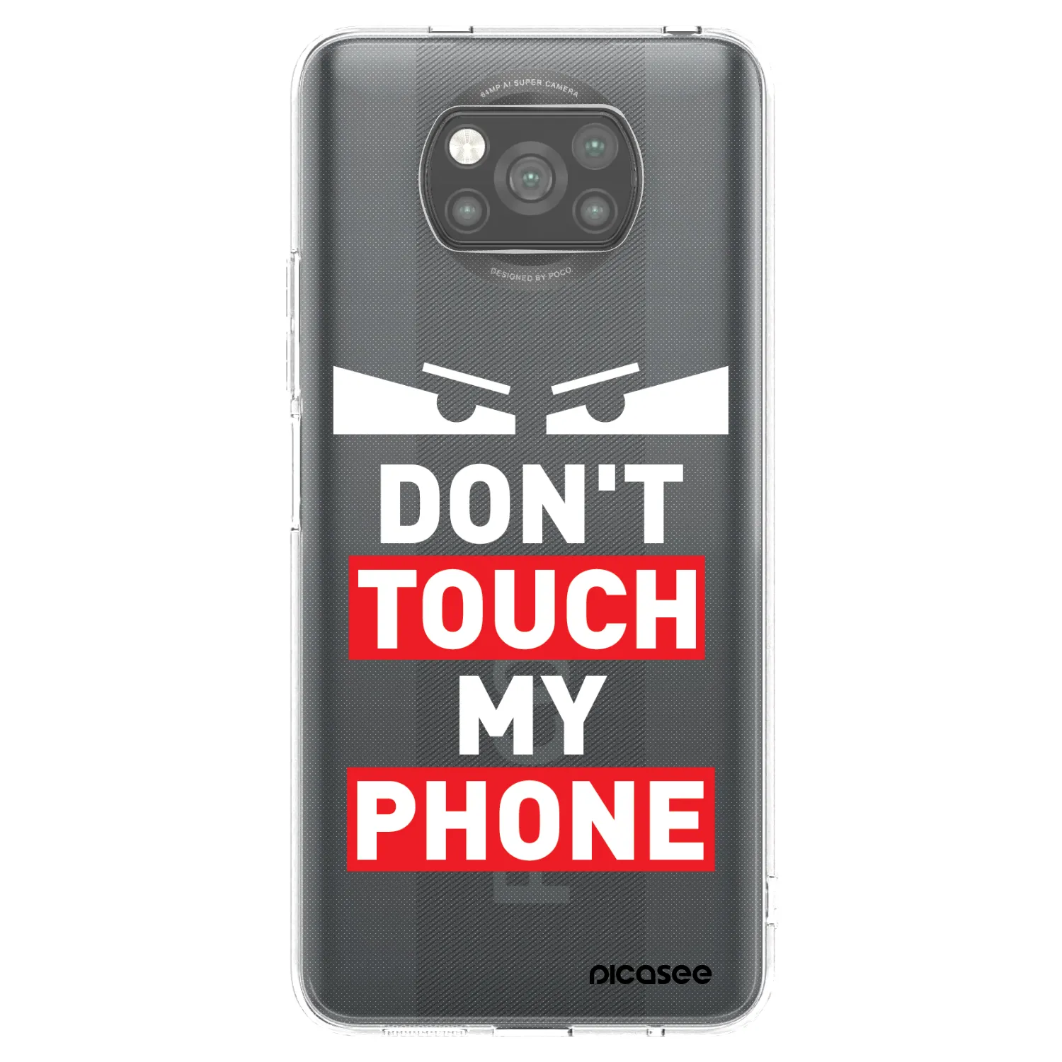 Picasee husă neagră din silicon pentru Xiaomi Poco X3 Pro - Shadow Eye - Transparent