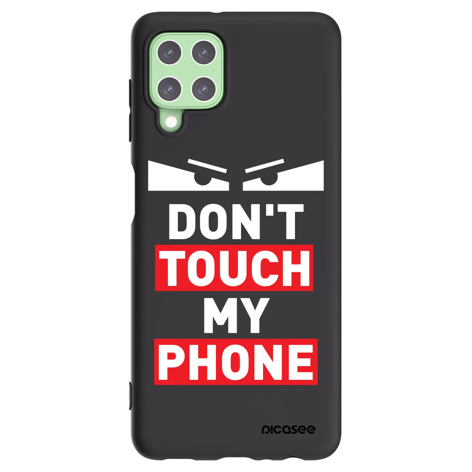 Picasee husă neagră din silicon pentru Samsung Galaxy A22 A225F 4G - Shadow Eye - Transparent