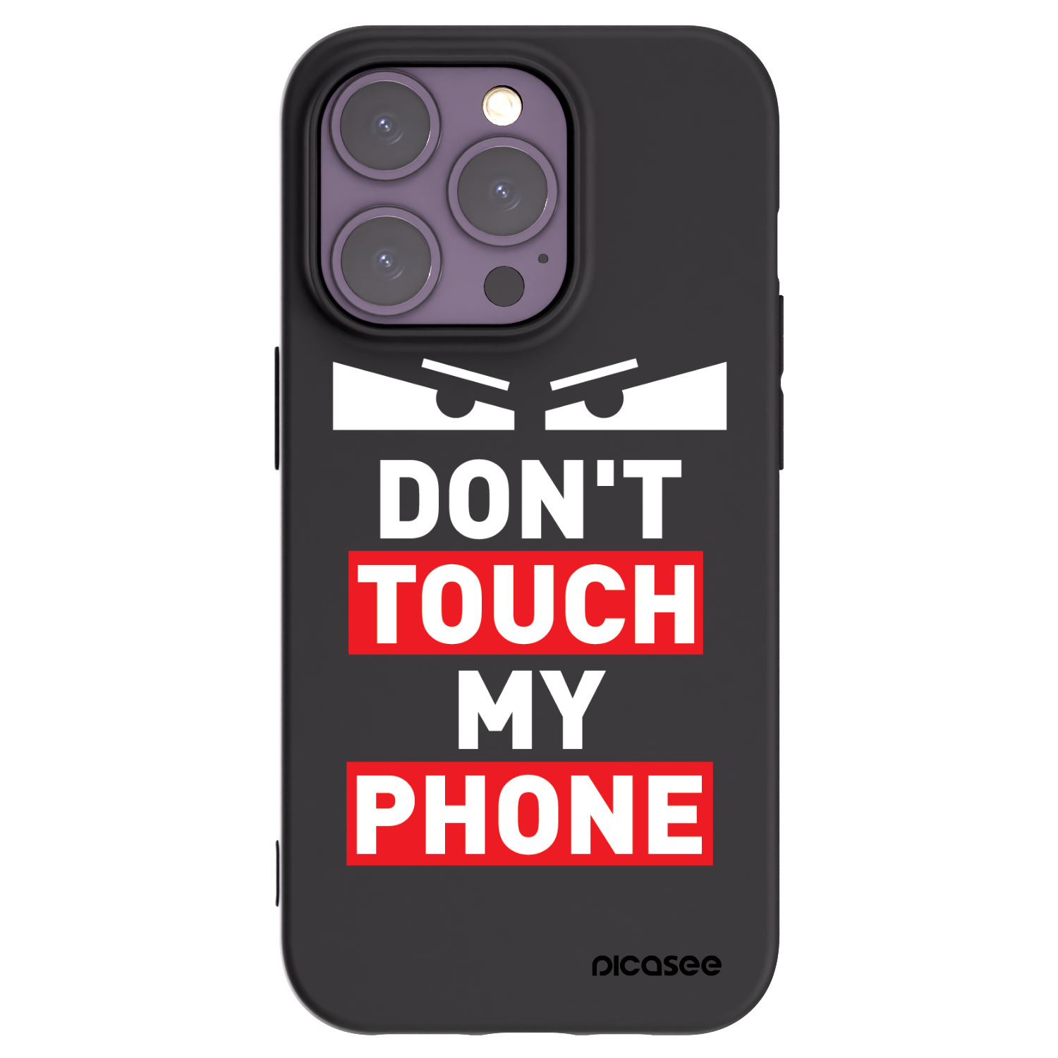 Picasee husă neagră din silicon pentru Apple iPhone 14 Pro - Shadow Eye - Transparent