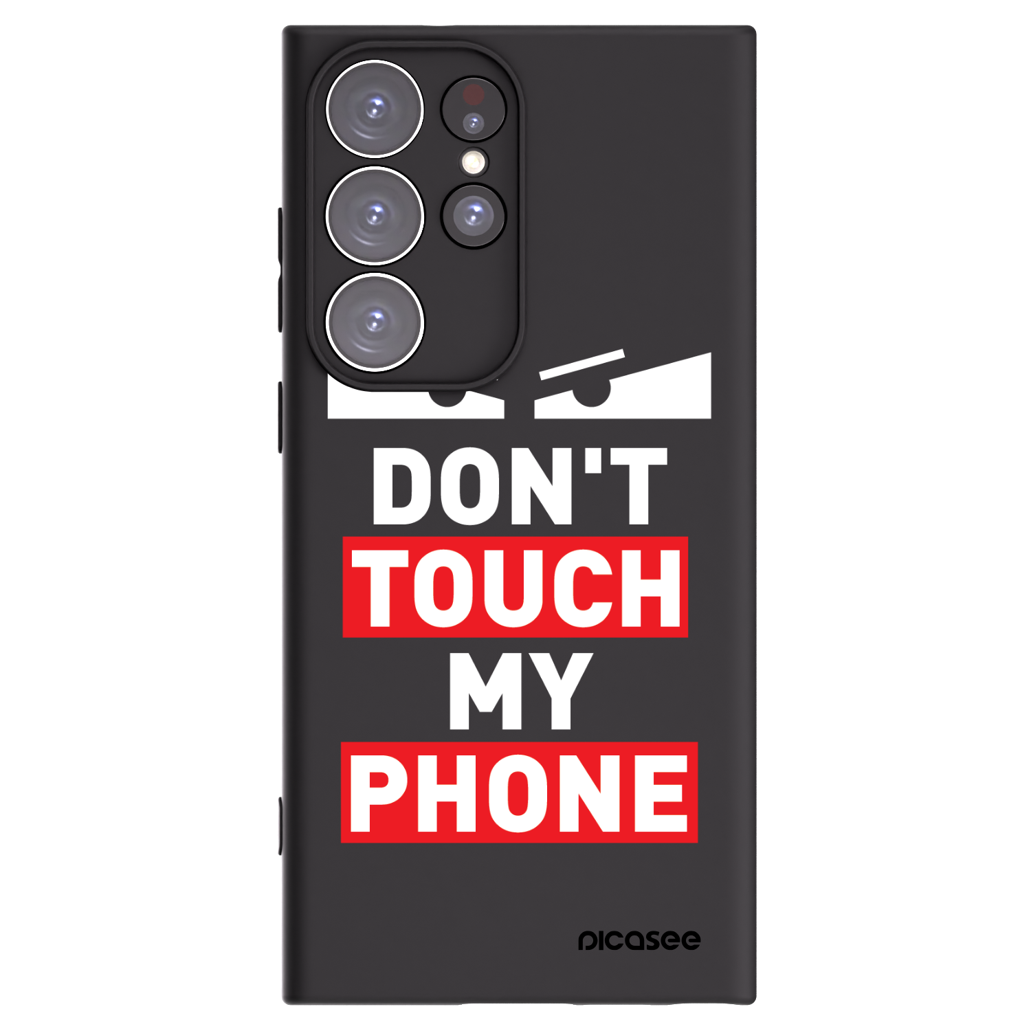 Picasee husă neagră din silicon pentru Samsung Galaxy S23 Ultra 5G - Shadow Eye - Transparent