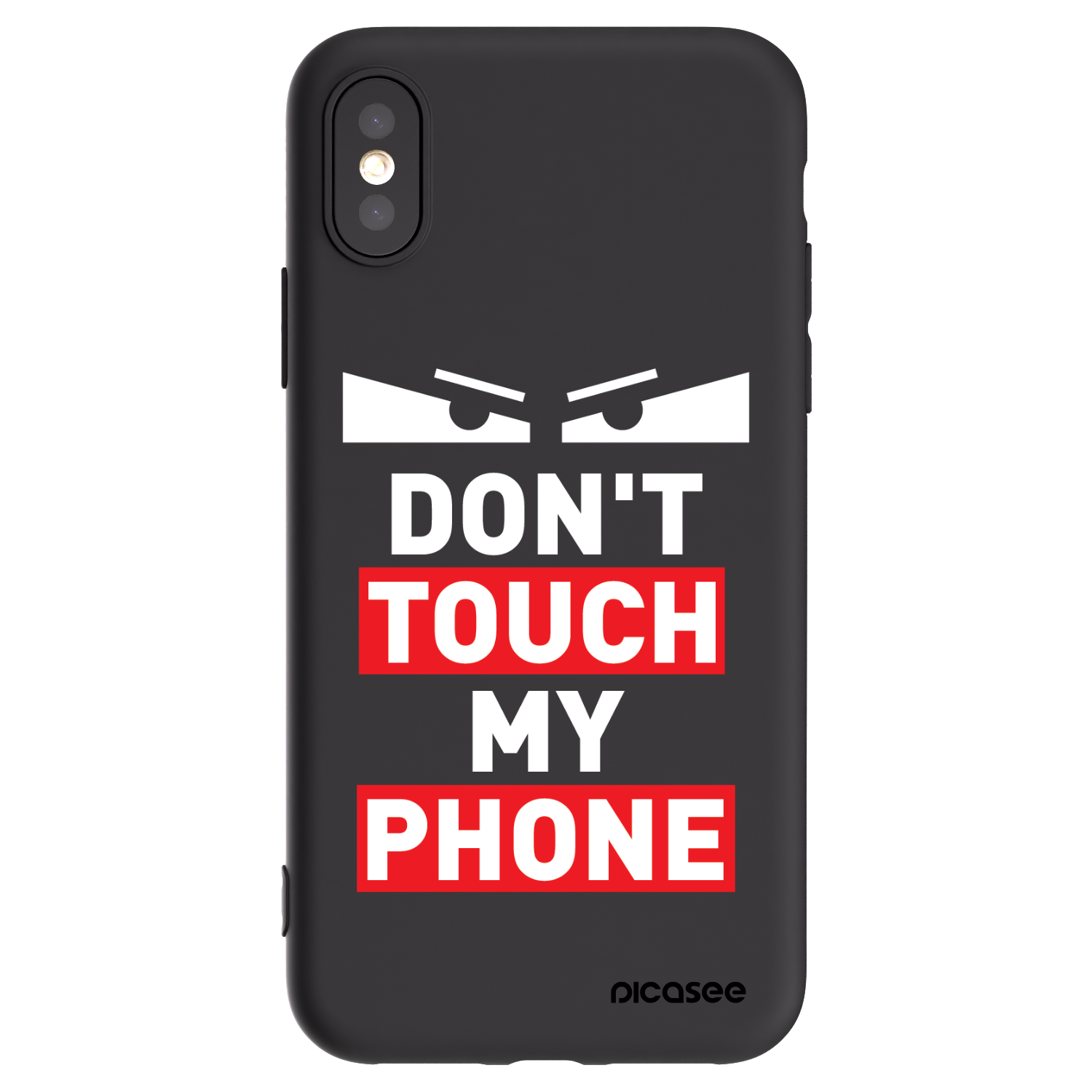Picasee husă neagră din silicon pentru Apple iPhone X/XS - Shadow Eye - Transparent
