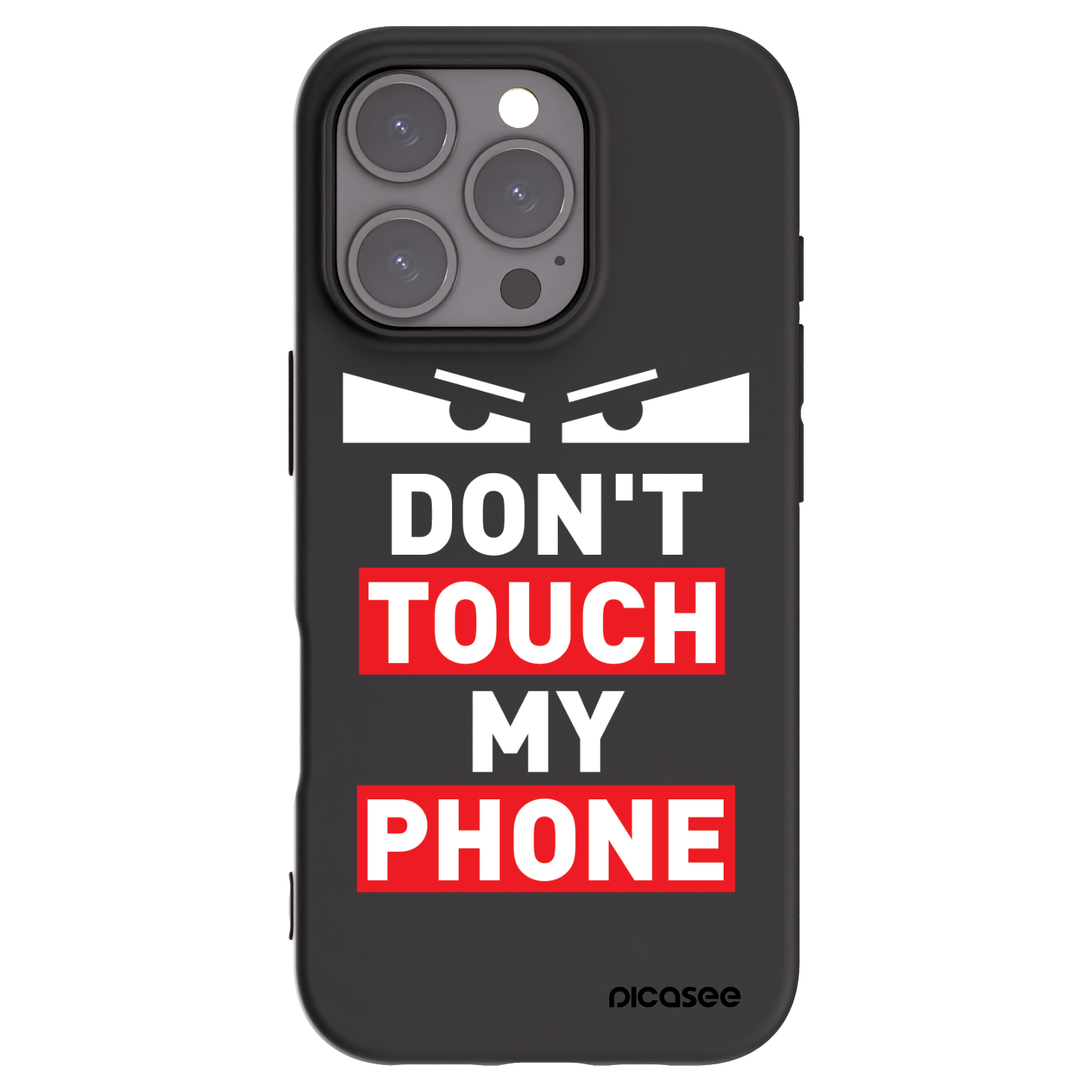 Picasee husă neagră din silicon pentru Apple iPhone 16 Pro - Shadow Eye - Transparent