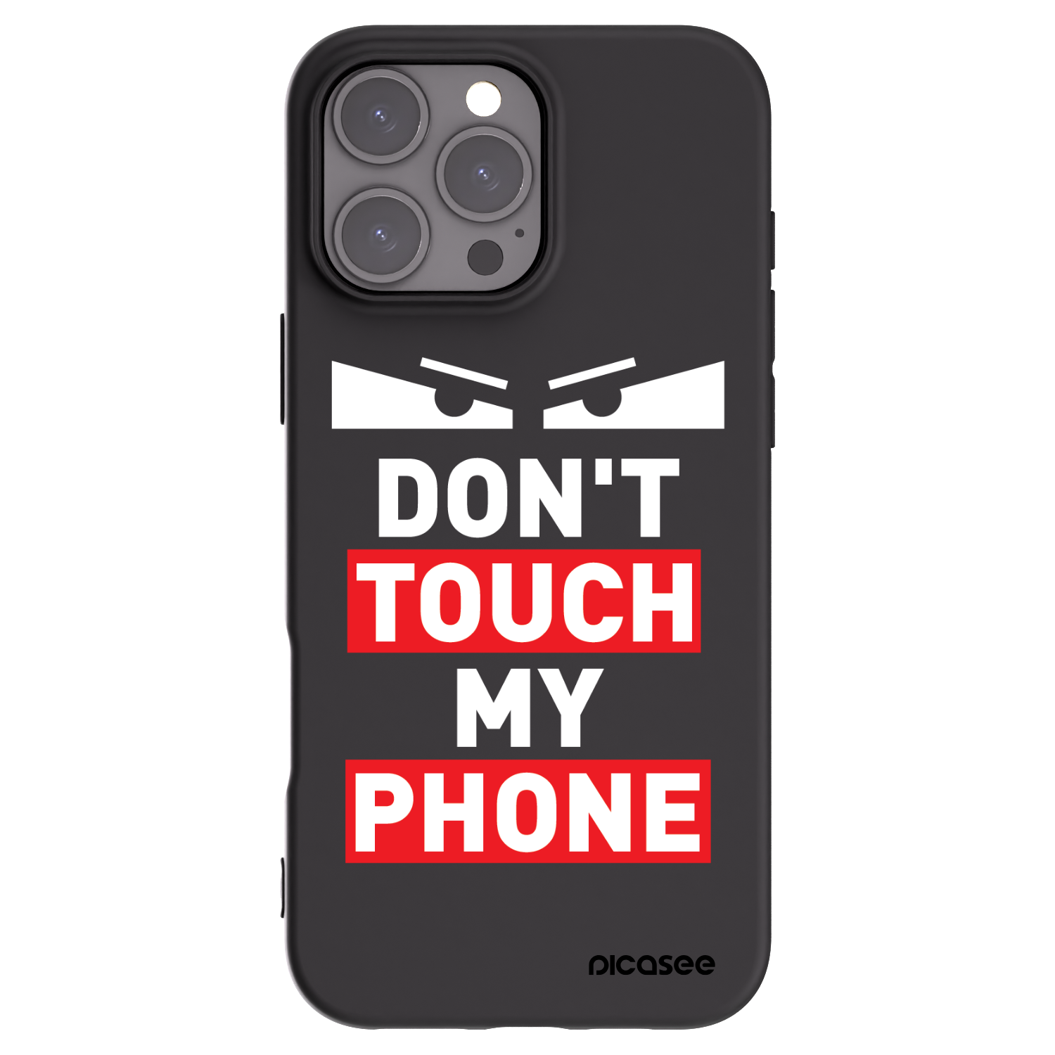 Picasee husă neagră din silicon pentru Apple iPhone 16 Pro Max - Shadow Eye - Transparent