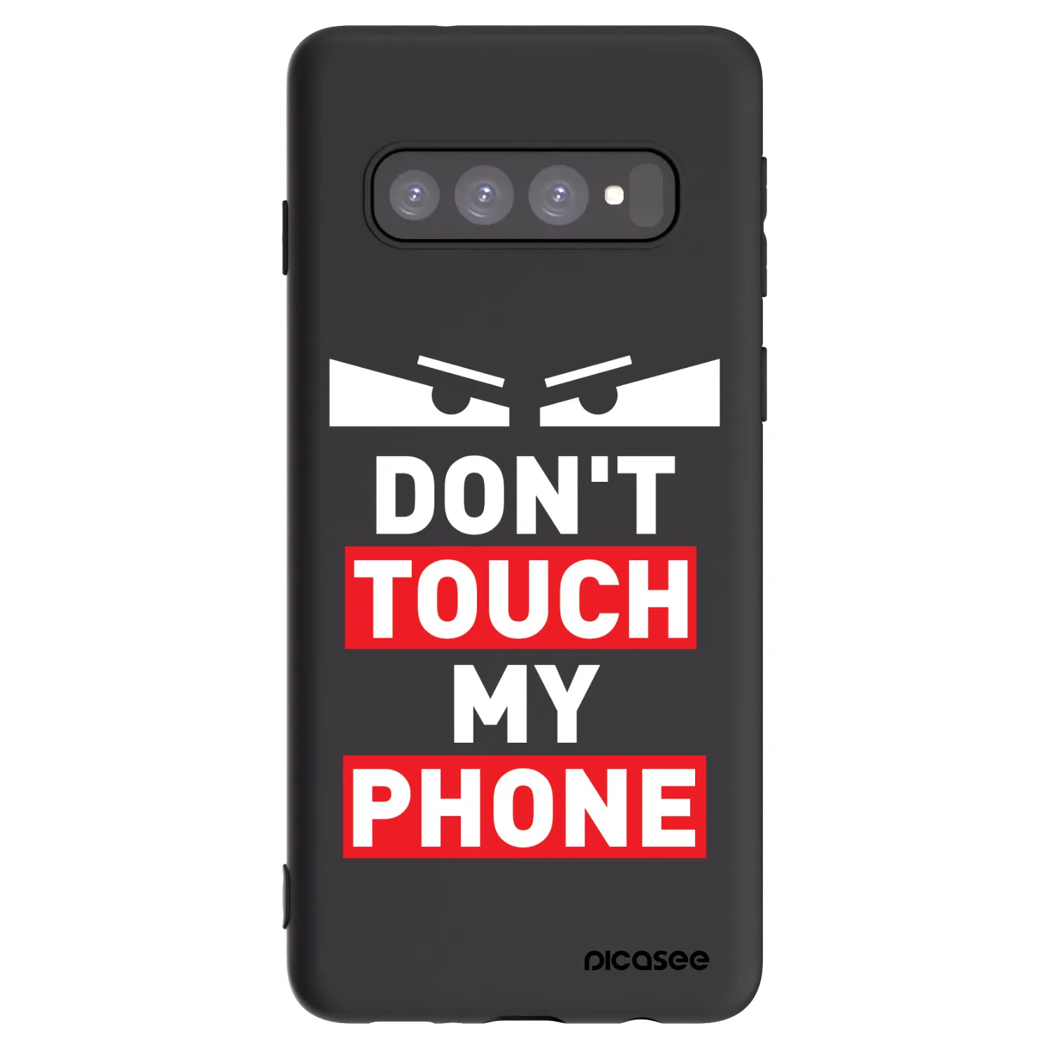 Picasee husă neagră din silicon pentru Samsung Galaxy S10 G973 - Shadow Eye - Transparent