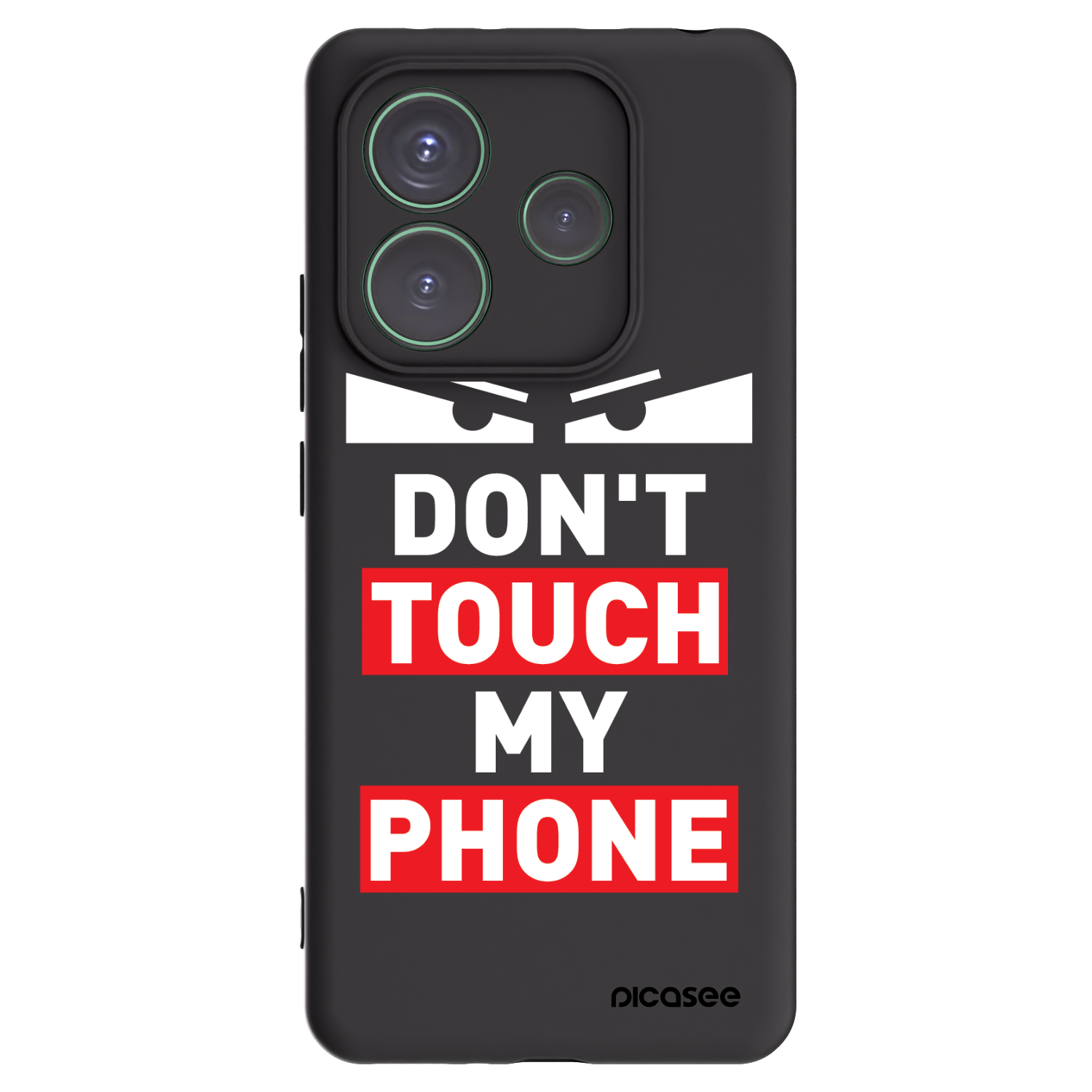 Picasee husă neagră din silicon pentru Xiaomi Redmi Note 14 5G - Shadow Eye - Transparent