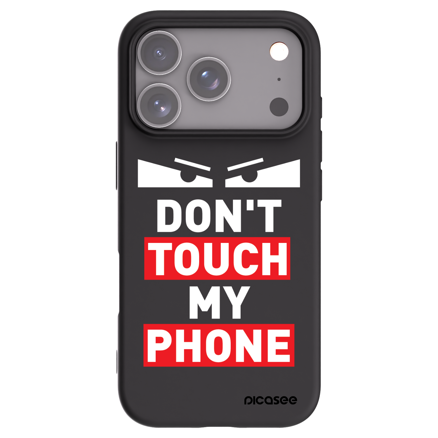 Picasee husă neagră din silicon pentru Apple iPhone 17 Pro - Shadow Eye - Transparent