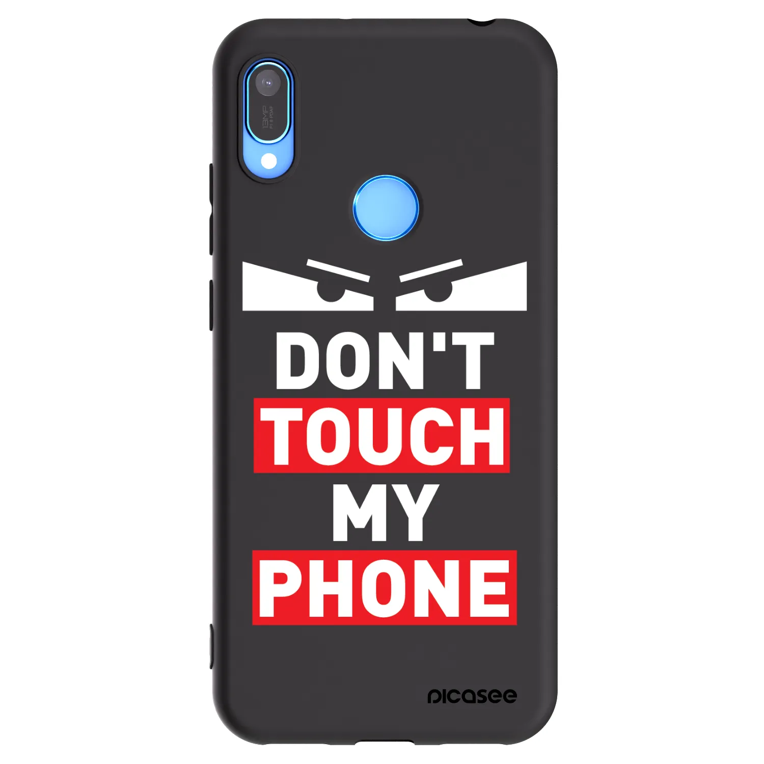 Picasee husă neagră din silicon pentru Huawei Y6 2019 - Shadow Eye - Transparent