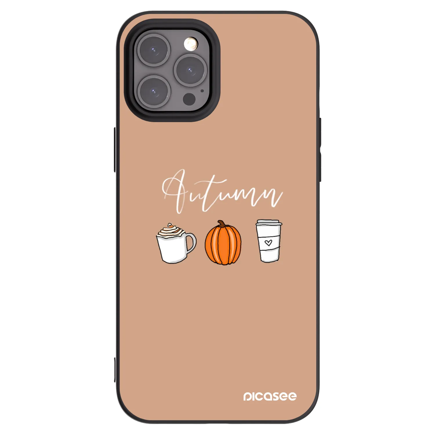 Picasee husă neagră din silicon pentru Apple iPhone 12 Pro Max - Autumn