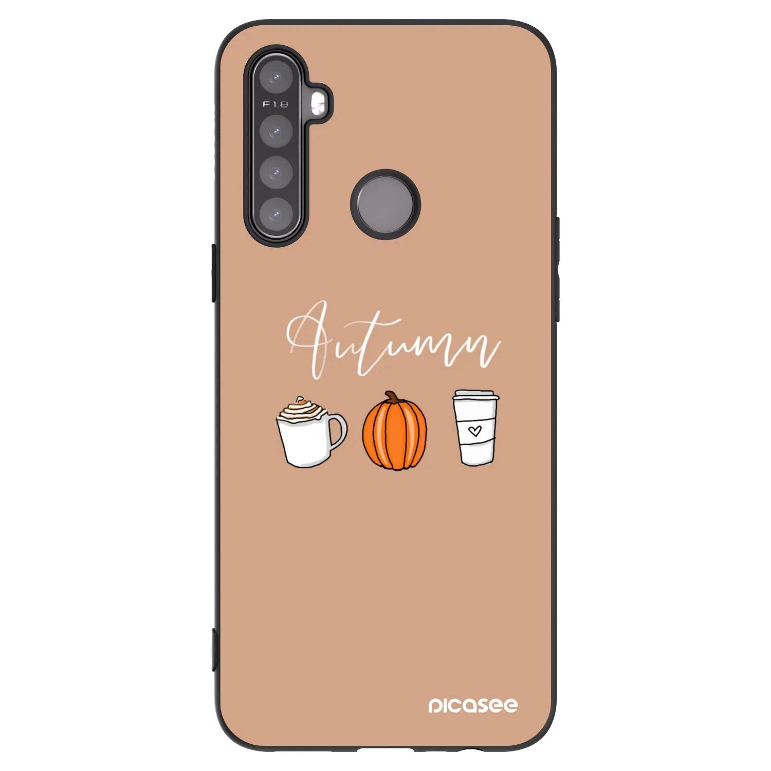 Picasee husă neagră din silicon pentru Realme 6i - Autumn