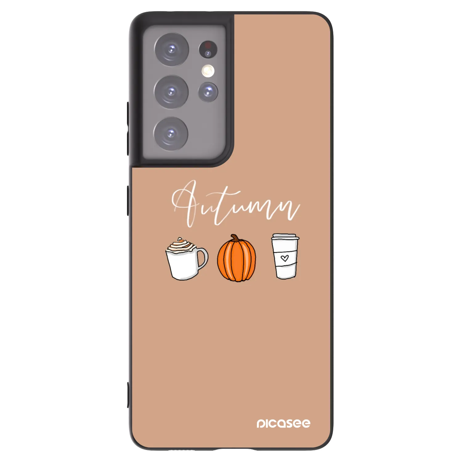 Picasee husă neagră din silicon pentru Samsung Galaxy S21 Ultra 5G G998B - Autumn