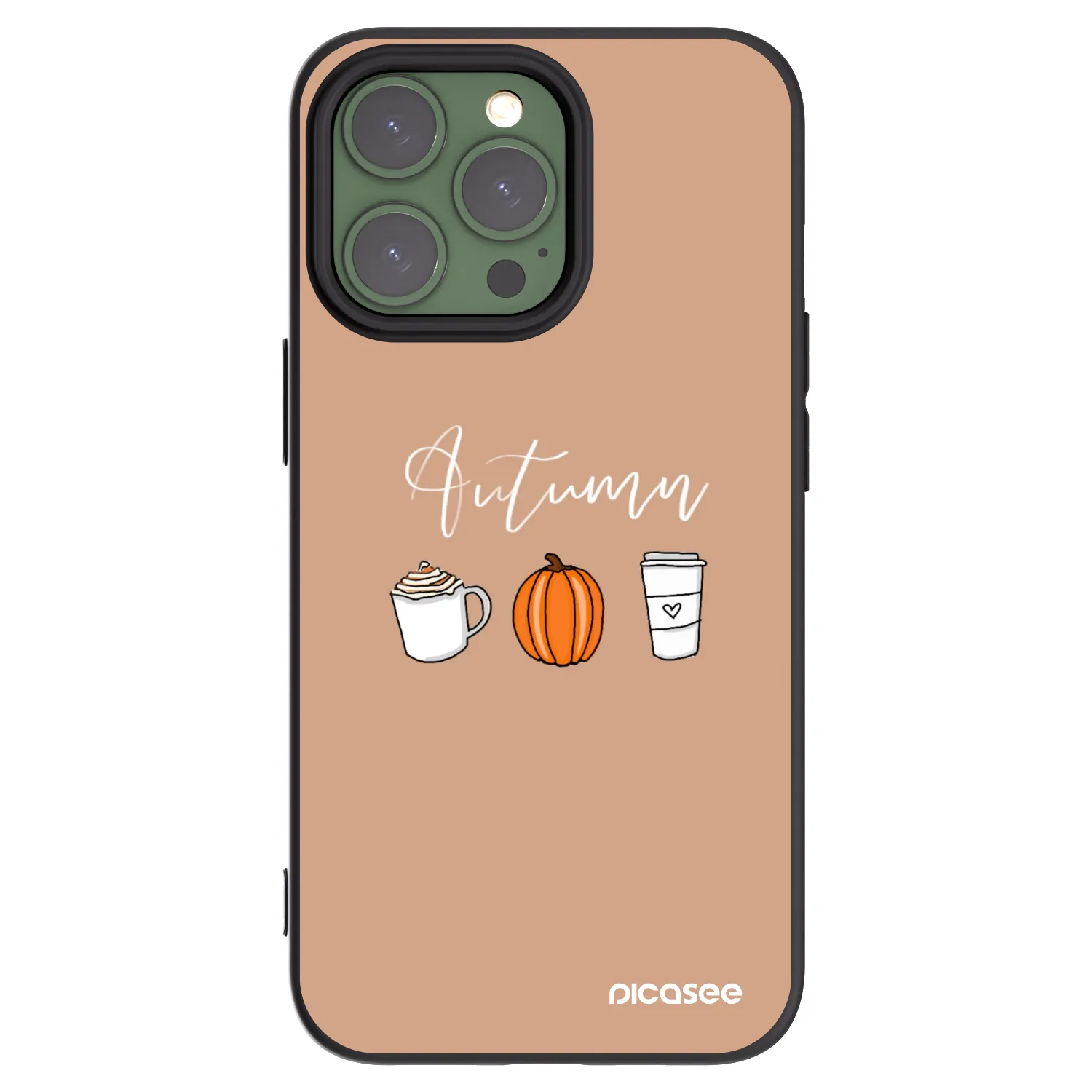 Picasee husă neagră din silicon pentru Apple iPhone 13 Pro - Autumn