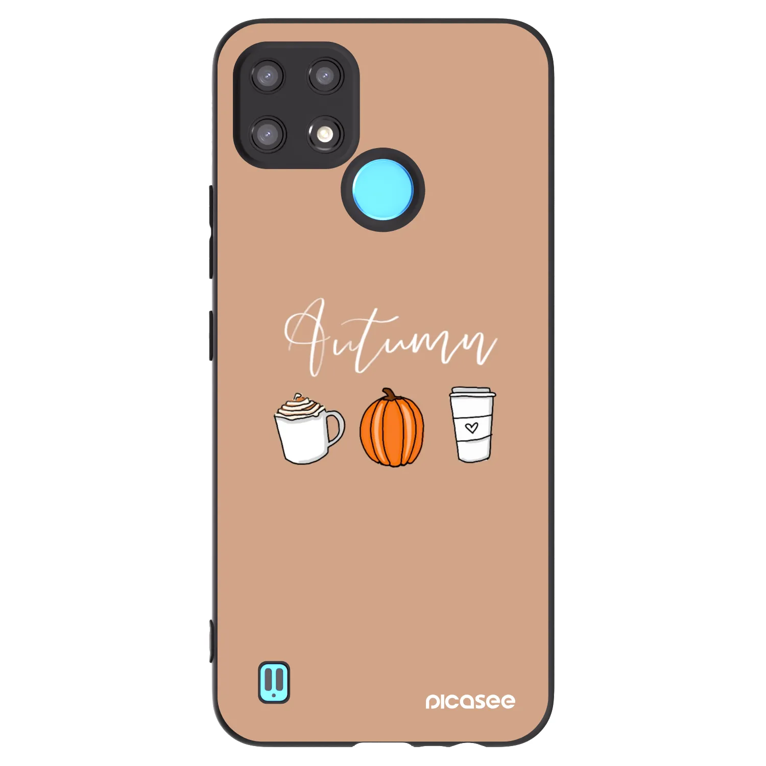Picasee husă neagră din silicon pentru Realme C21 - Autumn