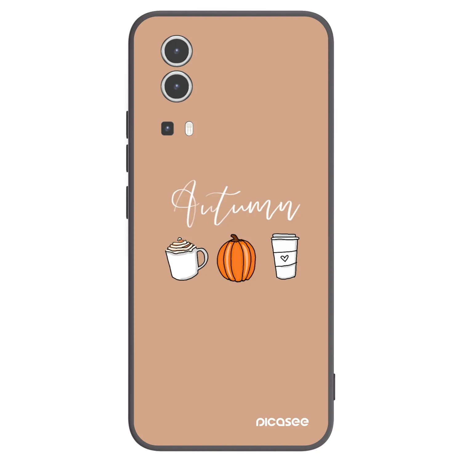 Picasee husă neagră din silicon pentru Vivo Y72 5G - Autumn